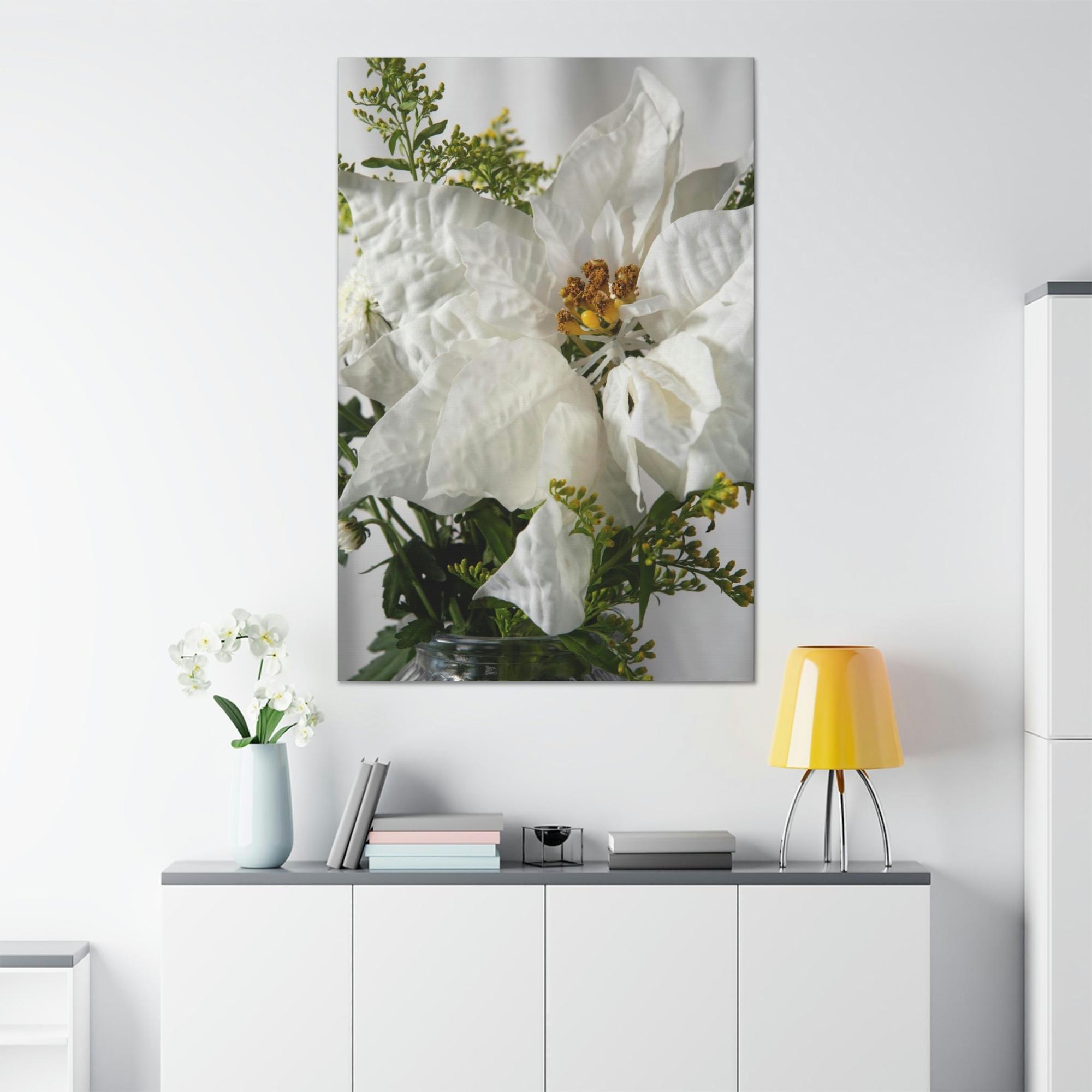 Poinsenttias The Beauty of Poinsenttias: A Winter Wonderland on Canvas