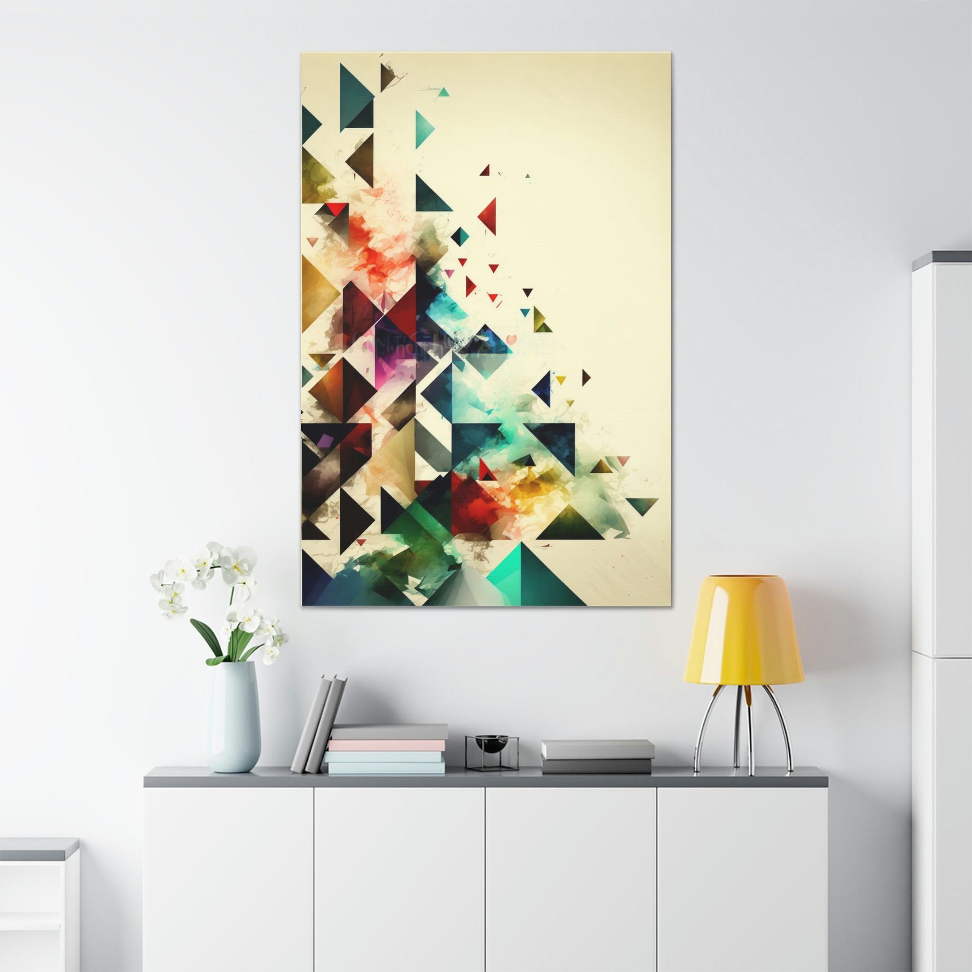 Abstract Geometric Illusions of Reality: Canvas & Poster Print of Geometric Abstraction