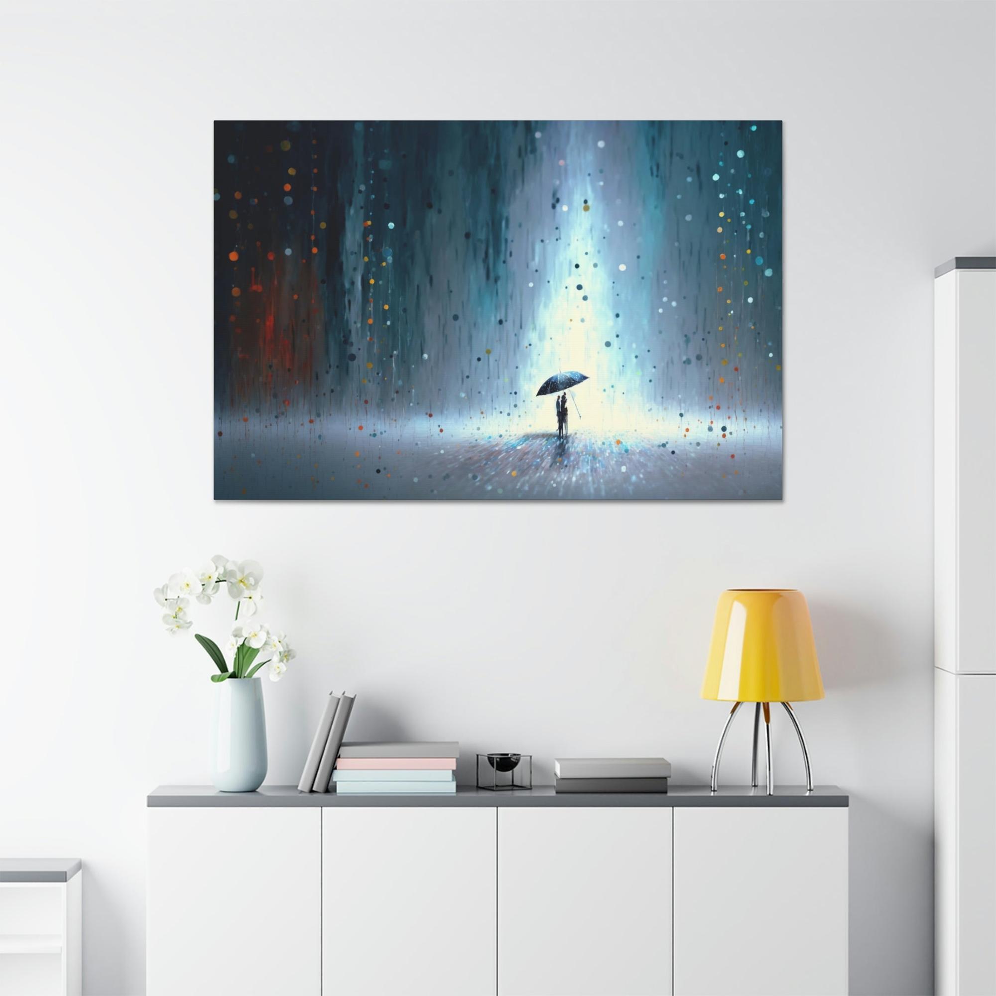 Abstract Landscape Whimsical Dreamscape: A Natural Canvas Wall Art of an Imaginary Landscape