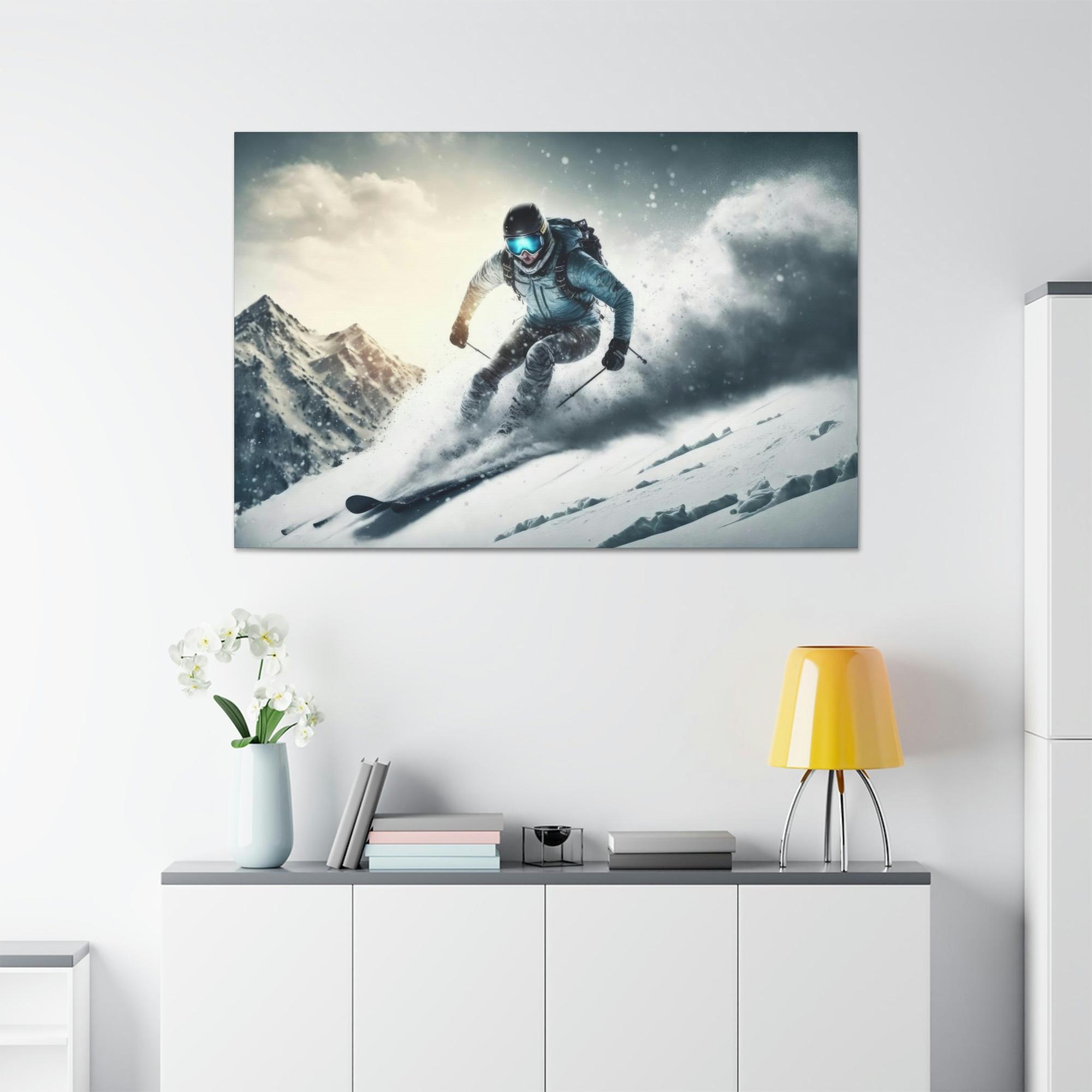 undefined A Winter Wonderland: A Majestic Skiing Scene