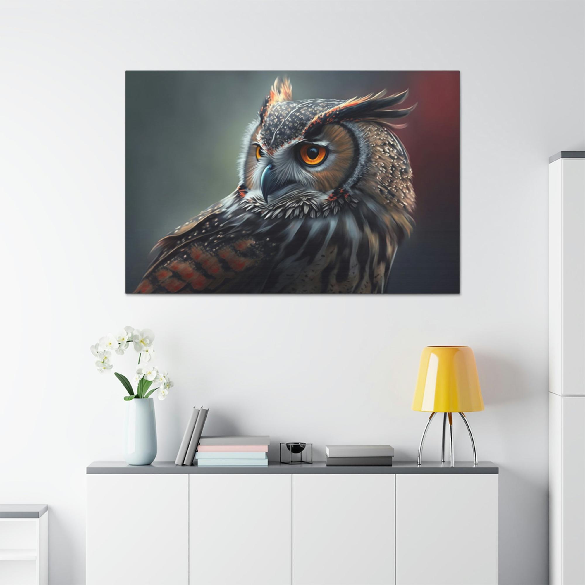Owls Nocturnal Wonders: A Painting of Owl
