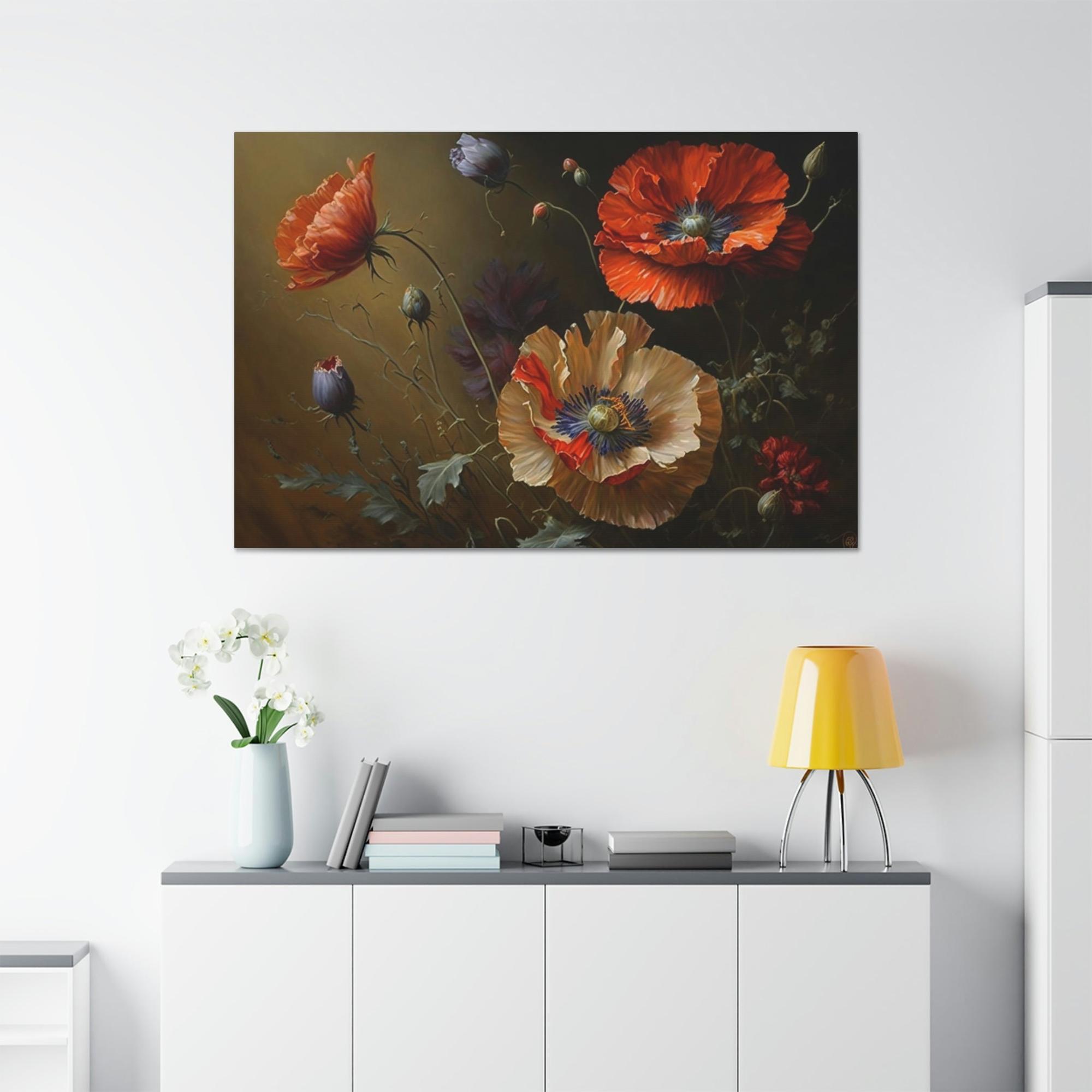 Poppies Nature's Artistry: A Painting of Poppies as a Masterpiece of Nature