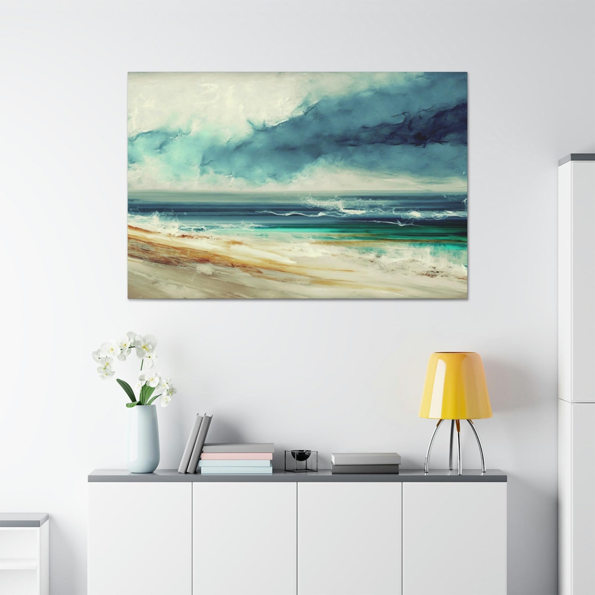 Abstract Landscape Captivating Journey: Abstract Landscape Print on Framed Canvas & Poster