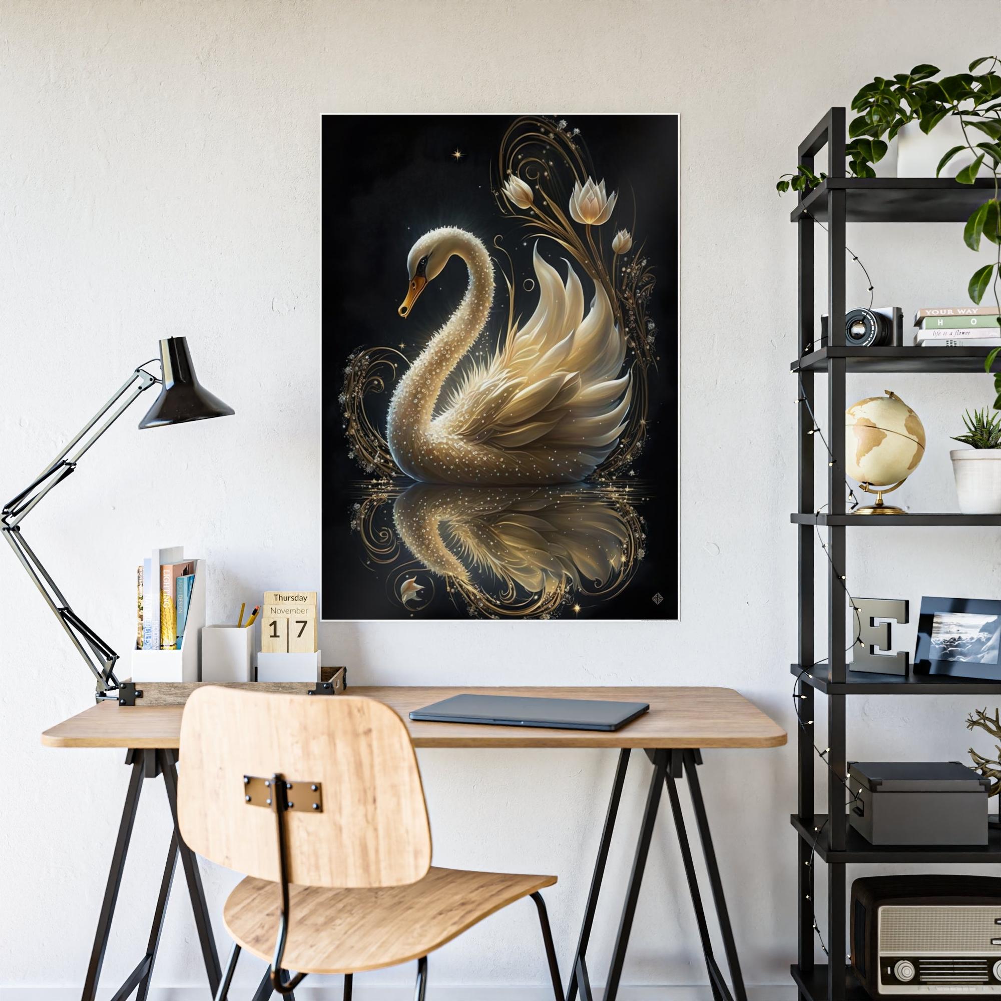 Swans The Majesty of Nature: Wall Art Celebrating the Beauty of Swan and Their Natural Environment