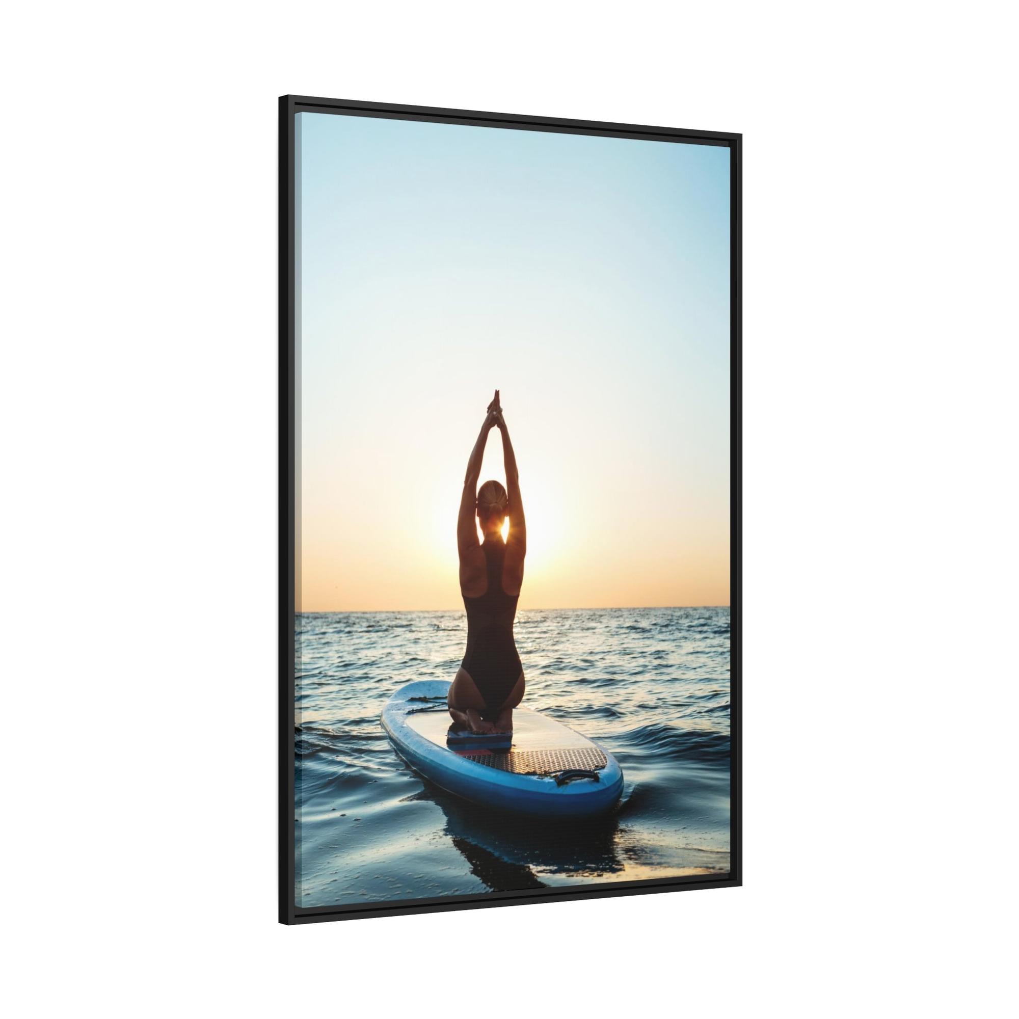 Relax Find Your Peace: Wall Art of a Relaxing Sunset on Natural Canvas