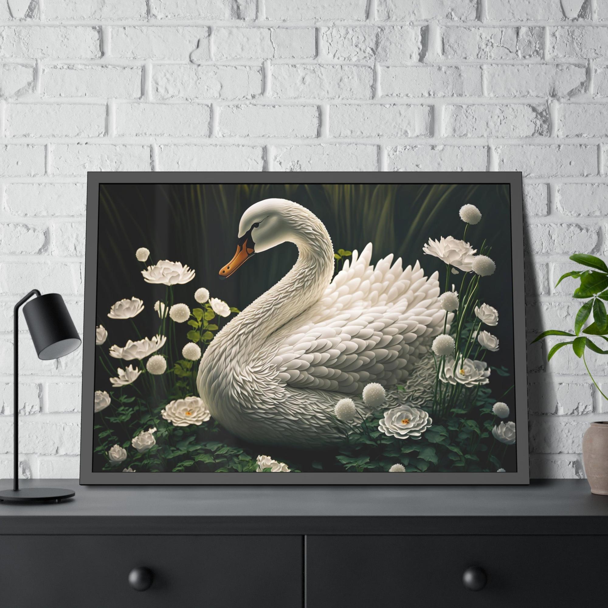 Swans Graceful Elegance: Wall Art Celebrating the Beauty and Poise of Swan