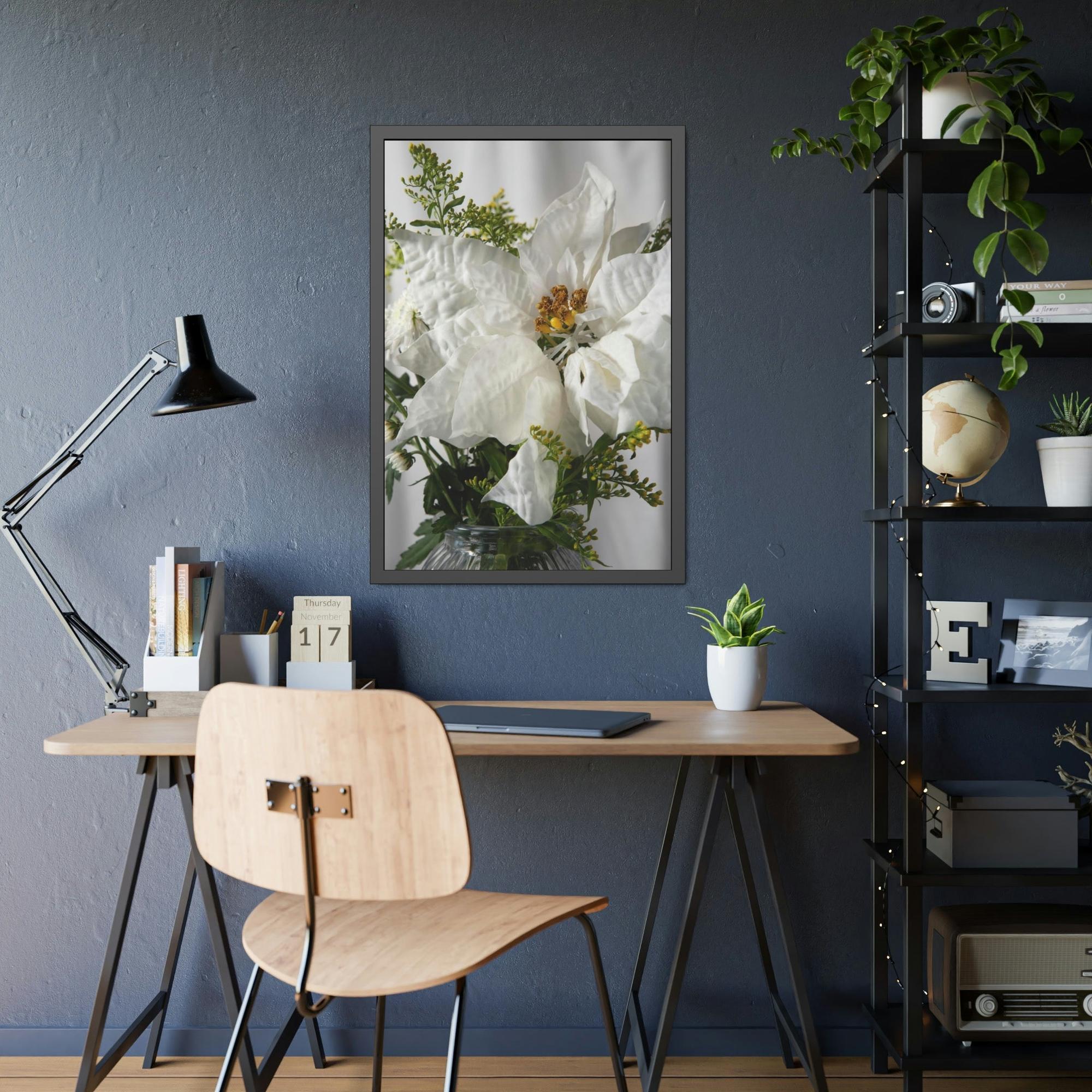 Poinsenttias The Beauty of Poinsenttias: A Winter Wonderland on Canvas