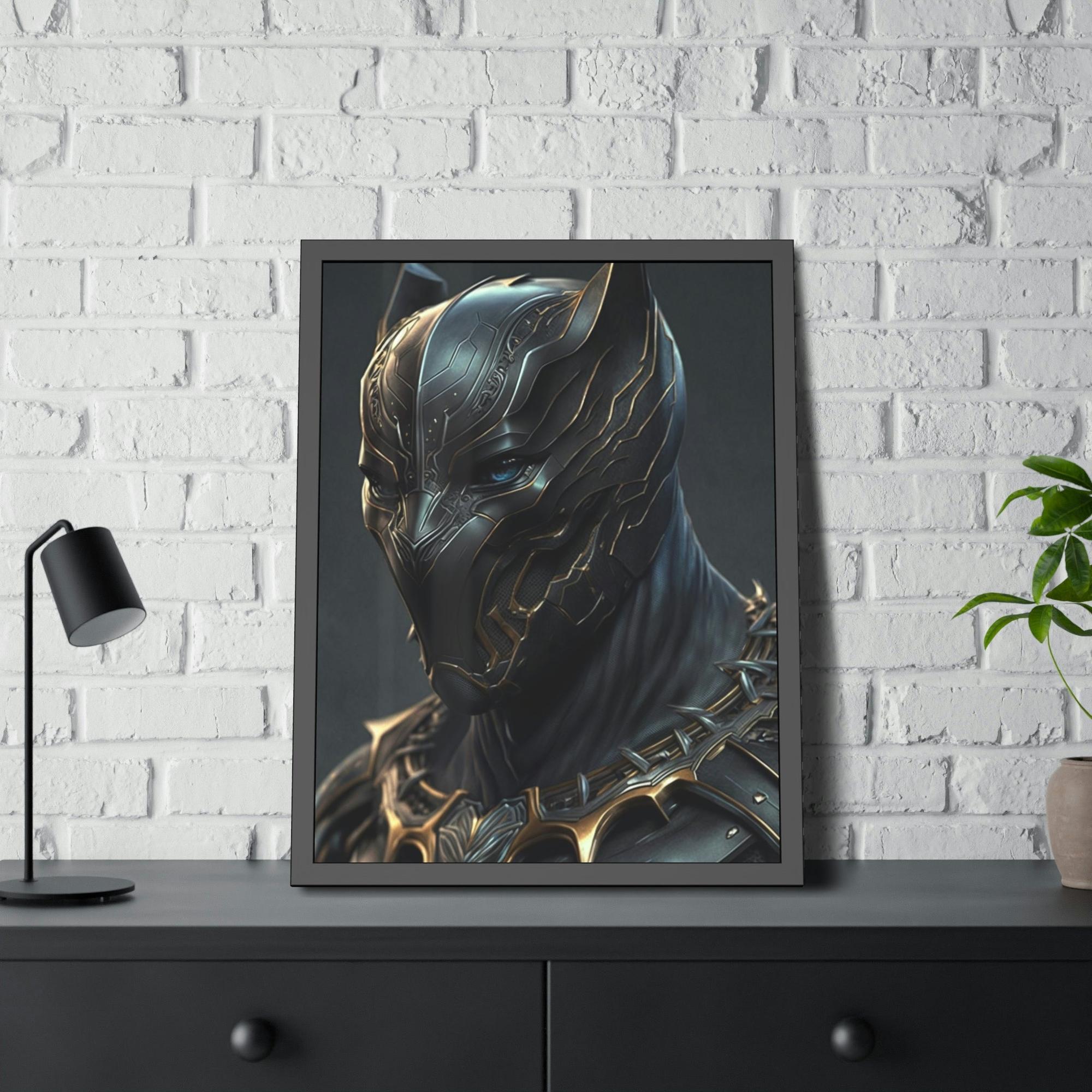 Black Panther Panther Power: Poster and Print on Canvas with Dynamic Black Panther Art