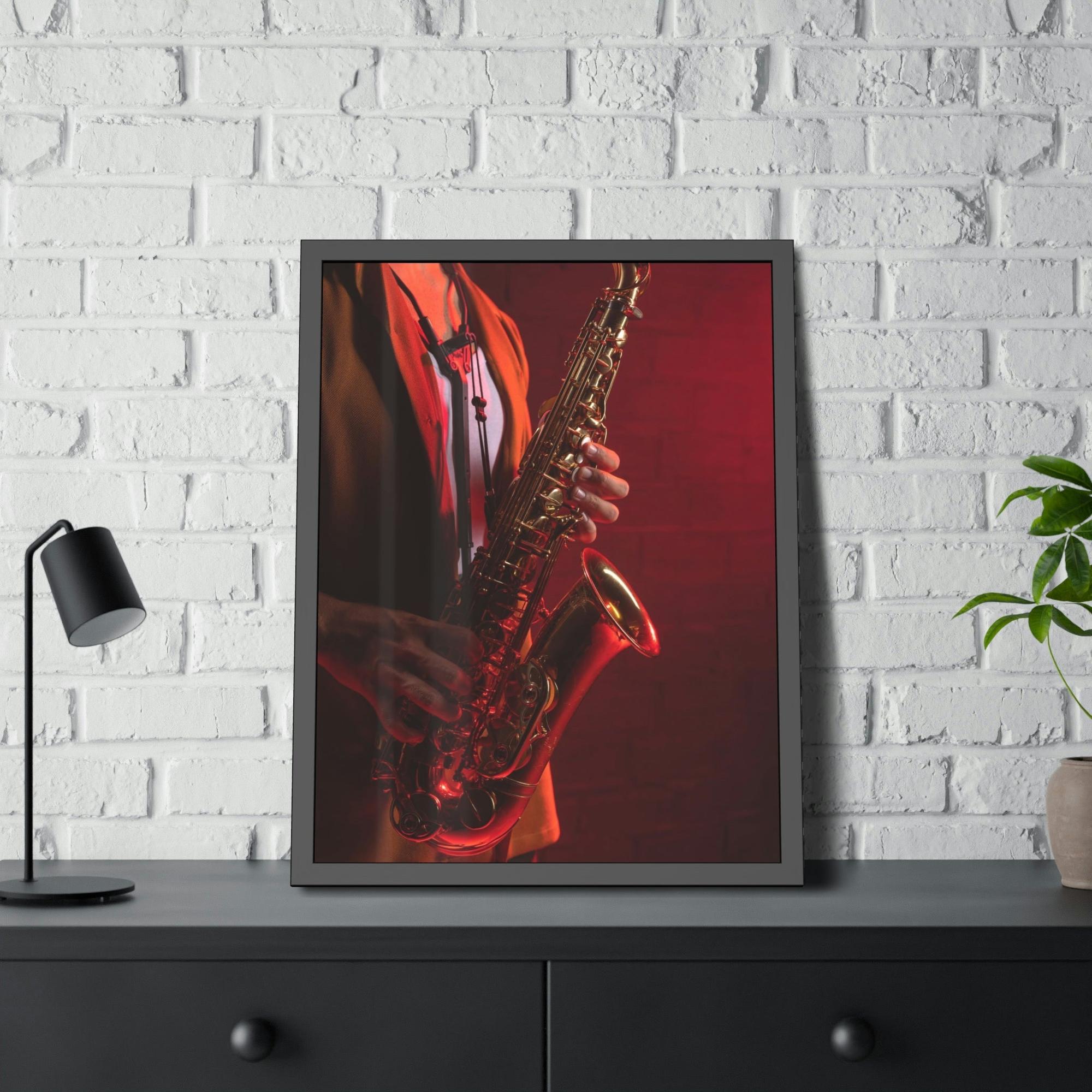 Blues Blues Night: Poster and Print on Canvas with Mood-Setting Music Art