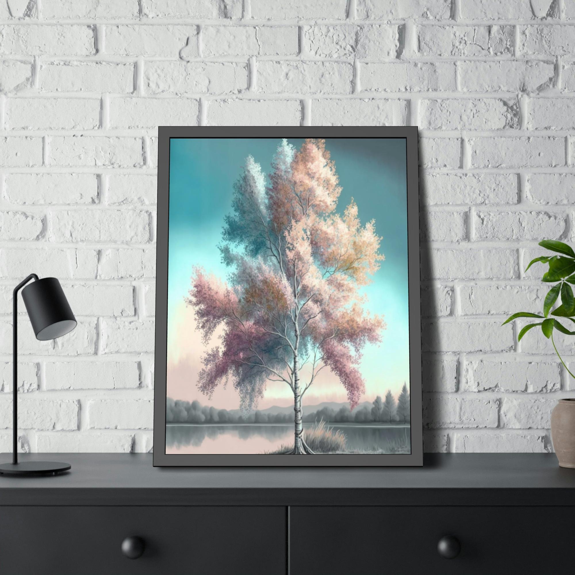 Birch Trees Birch Tree Alcove: Natural Canvas Wall Art of a Secluded Forest Nook