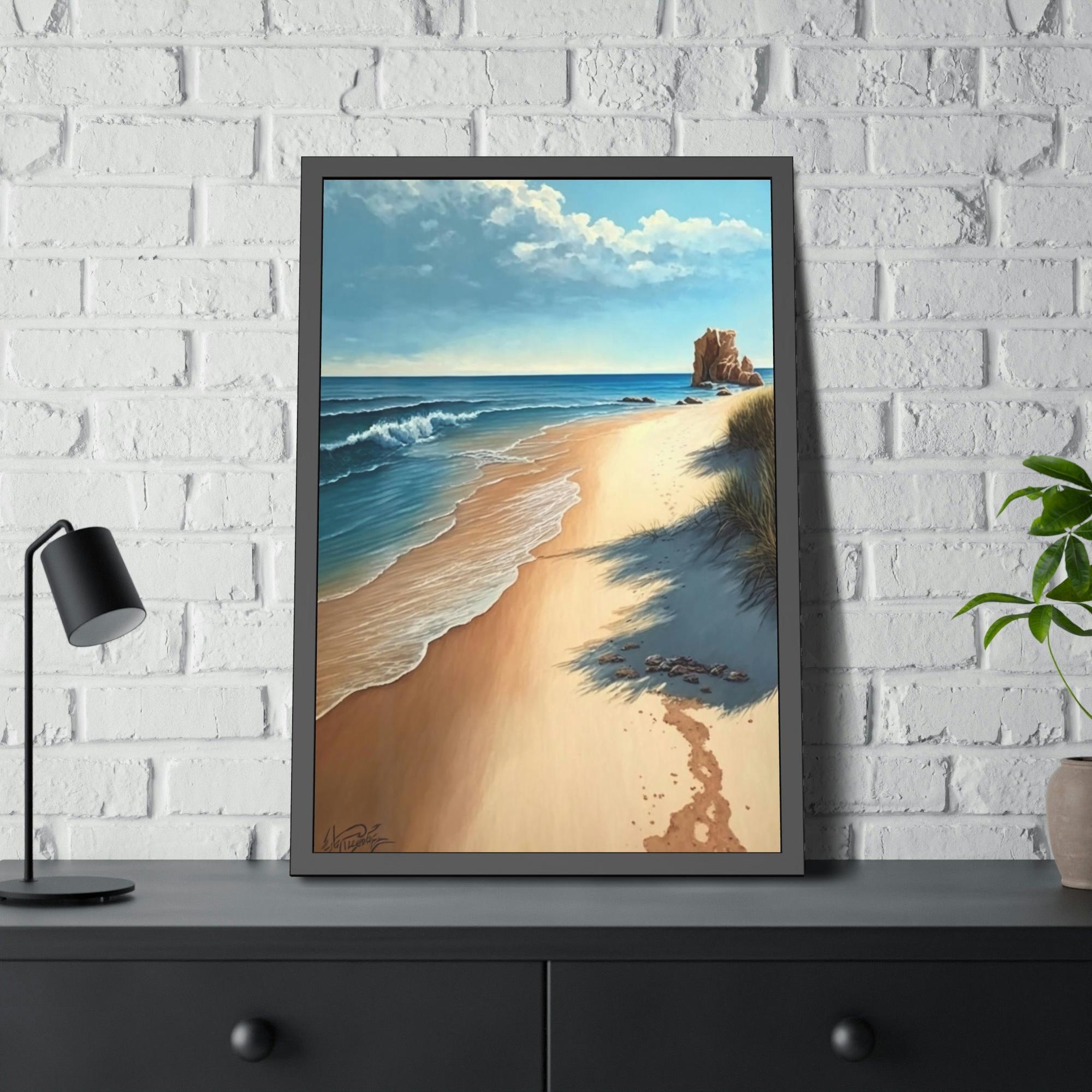 Island Beach Beach Bliss: Wall Art of an Island Beach on Canvas & Poster