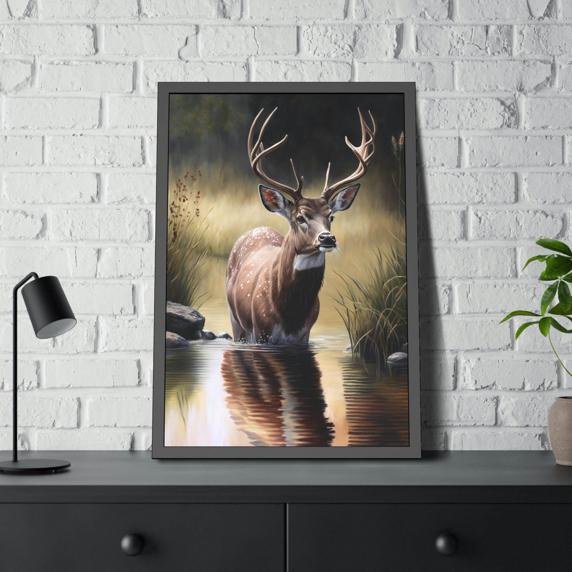 Deers Deer Vision: A Canvas Rustic Landscape