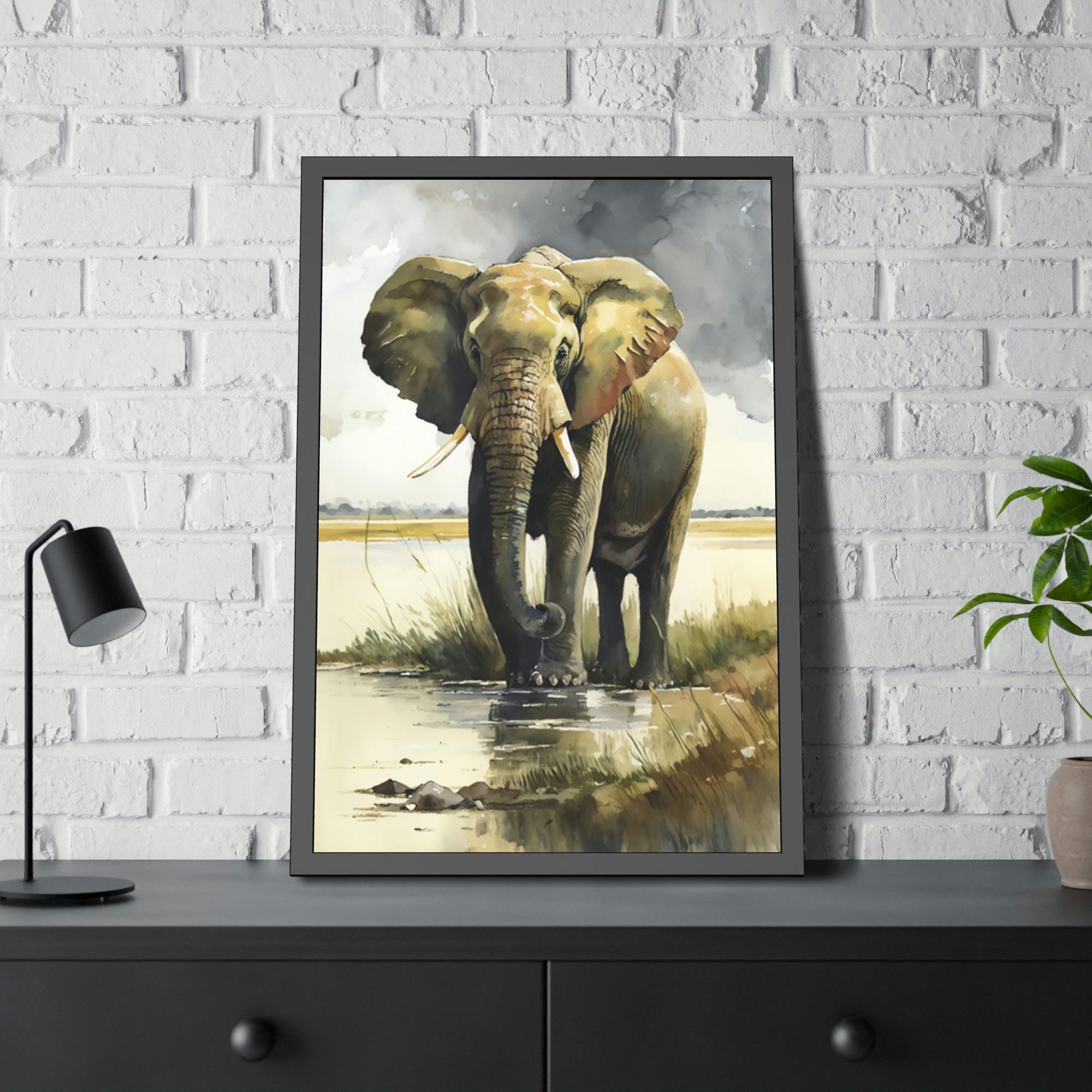 Elephants Serene Giants: Beautiful Art of Elephant in Calming Natural Landscapes