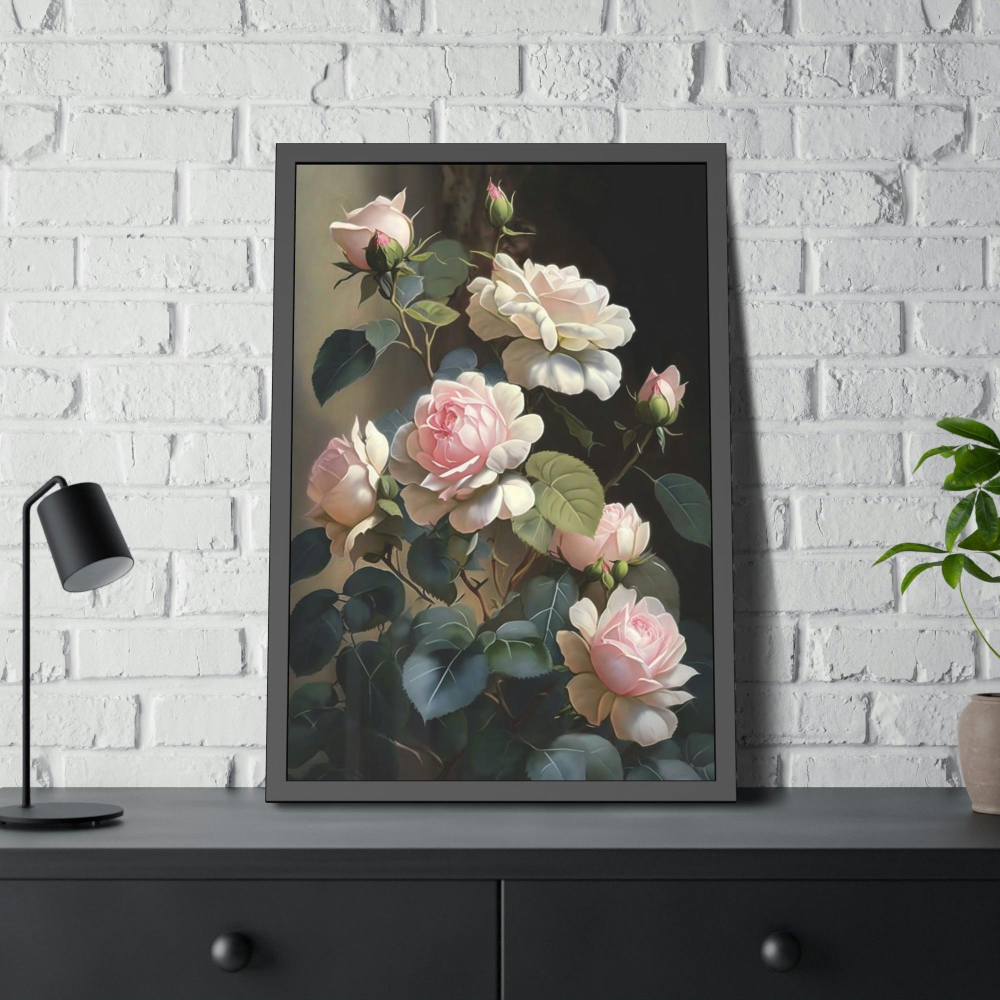 Roses Rose Serenade: A Romantic Painting on Canvas