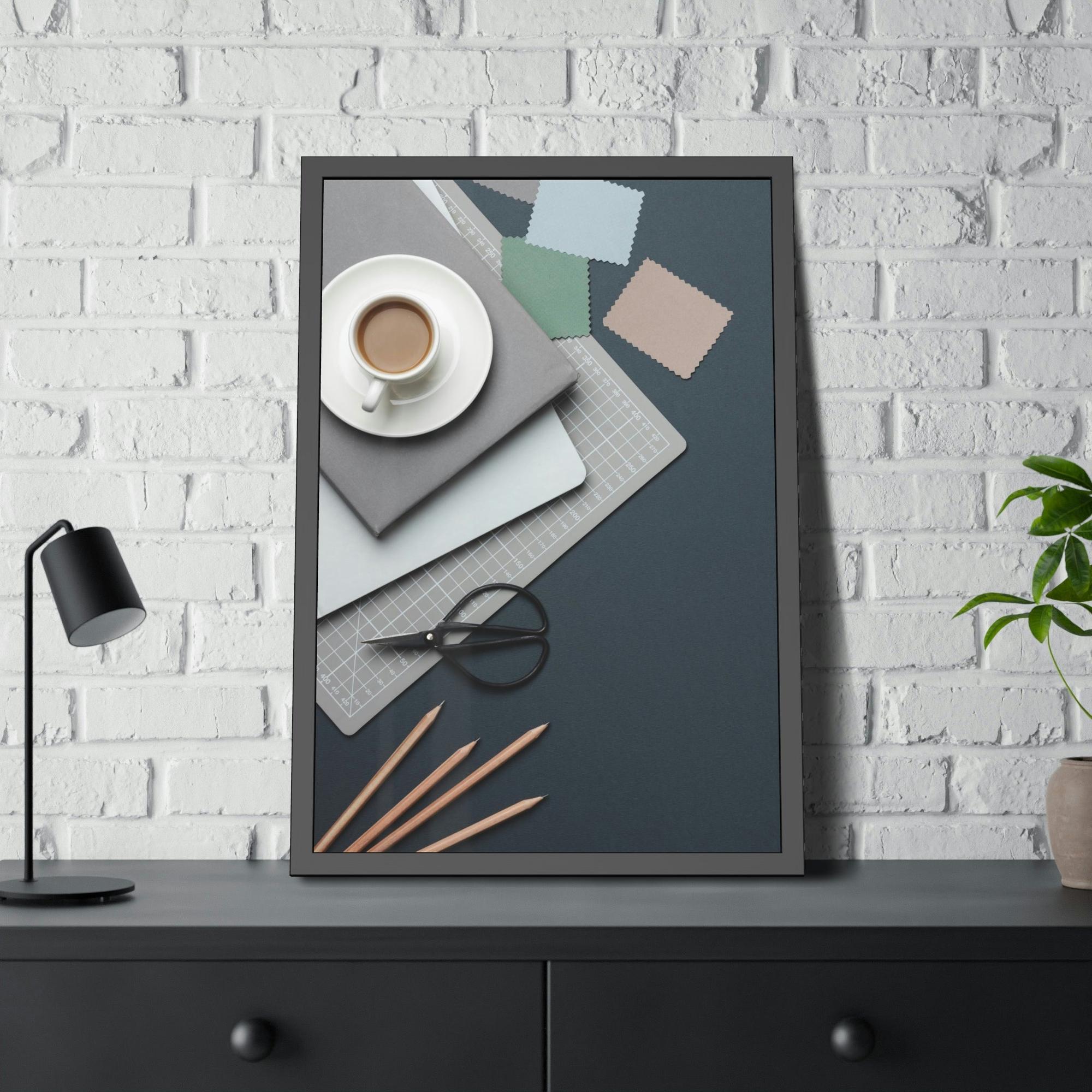 For Office Intellectual Stimulation: Artistic Canvas and Print with Scientific Elements