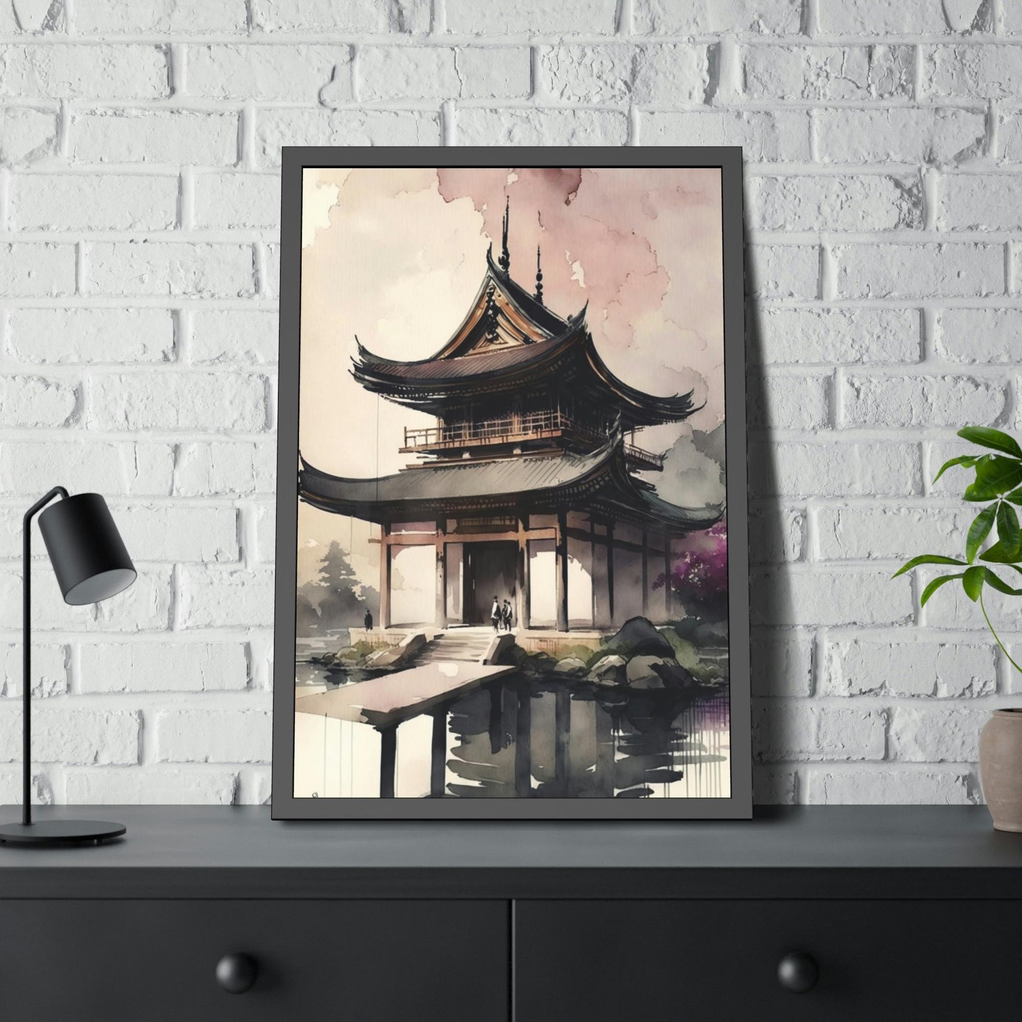 Army The Spirit of Asia: Abstract Art on Natural Canvas & Poster