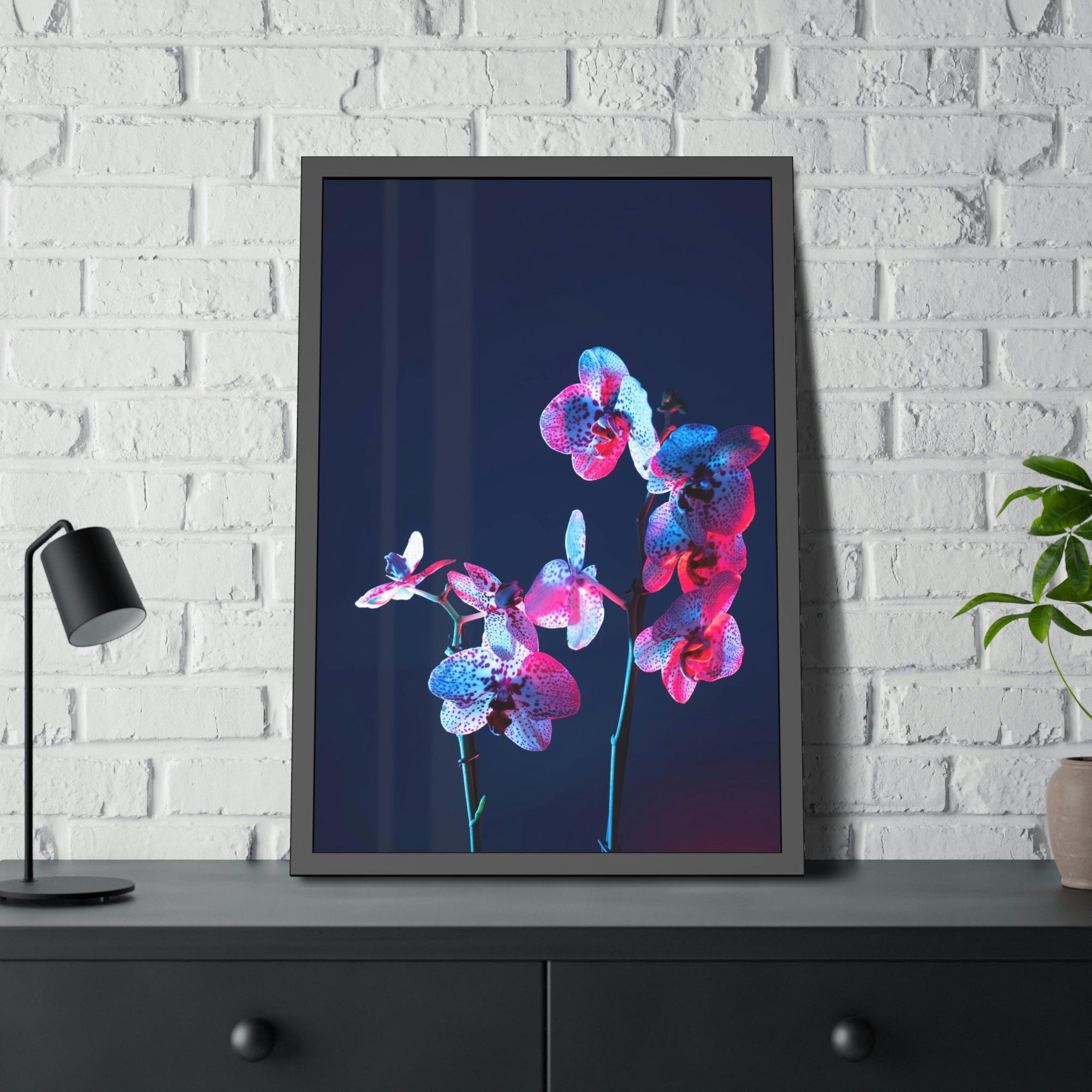 For Bedroom Abstract Energy: Framed Poster on Canvas with Vibrant Colors for Artistic Bedroom