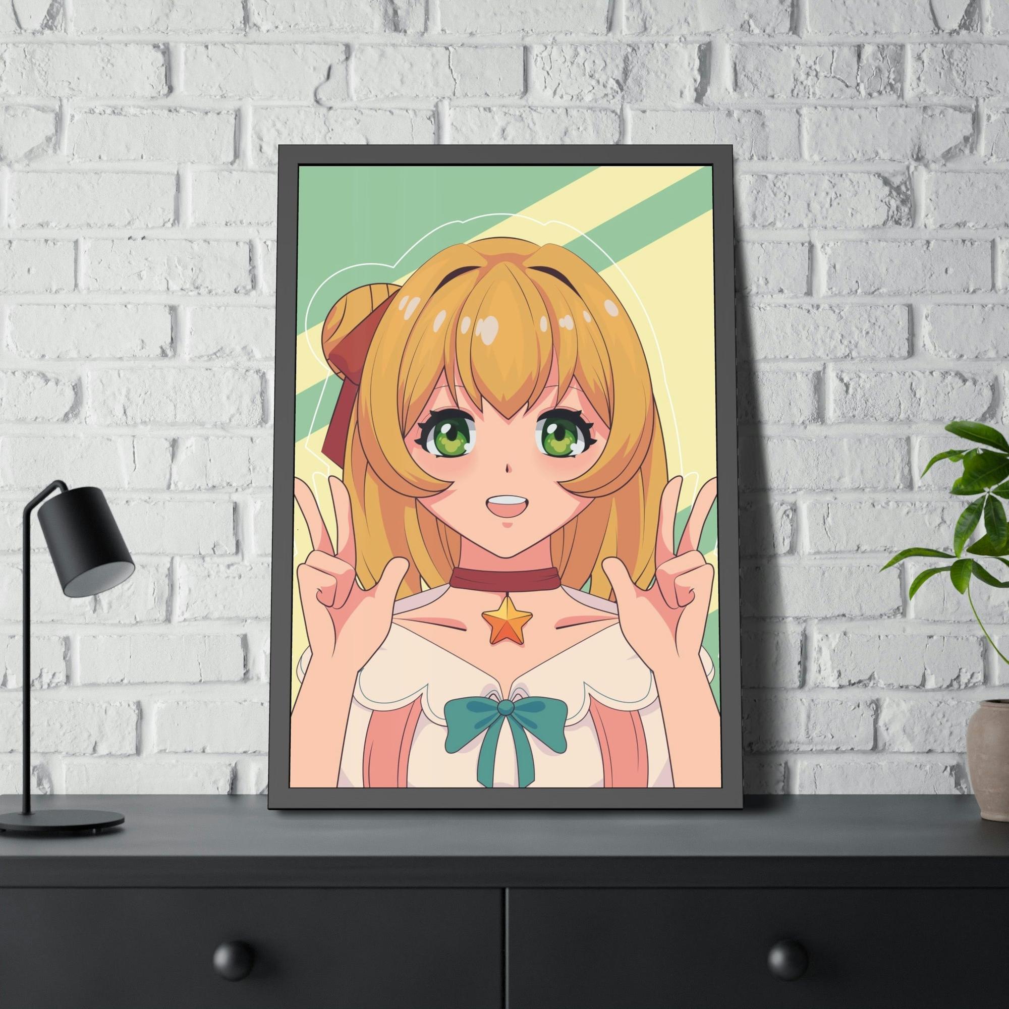 Anime Anime Fanatic: Framed Canvas Art with a Collection of Your Favorite Anime Characters