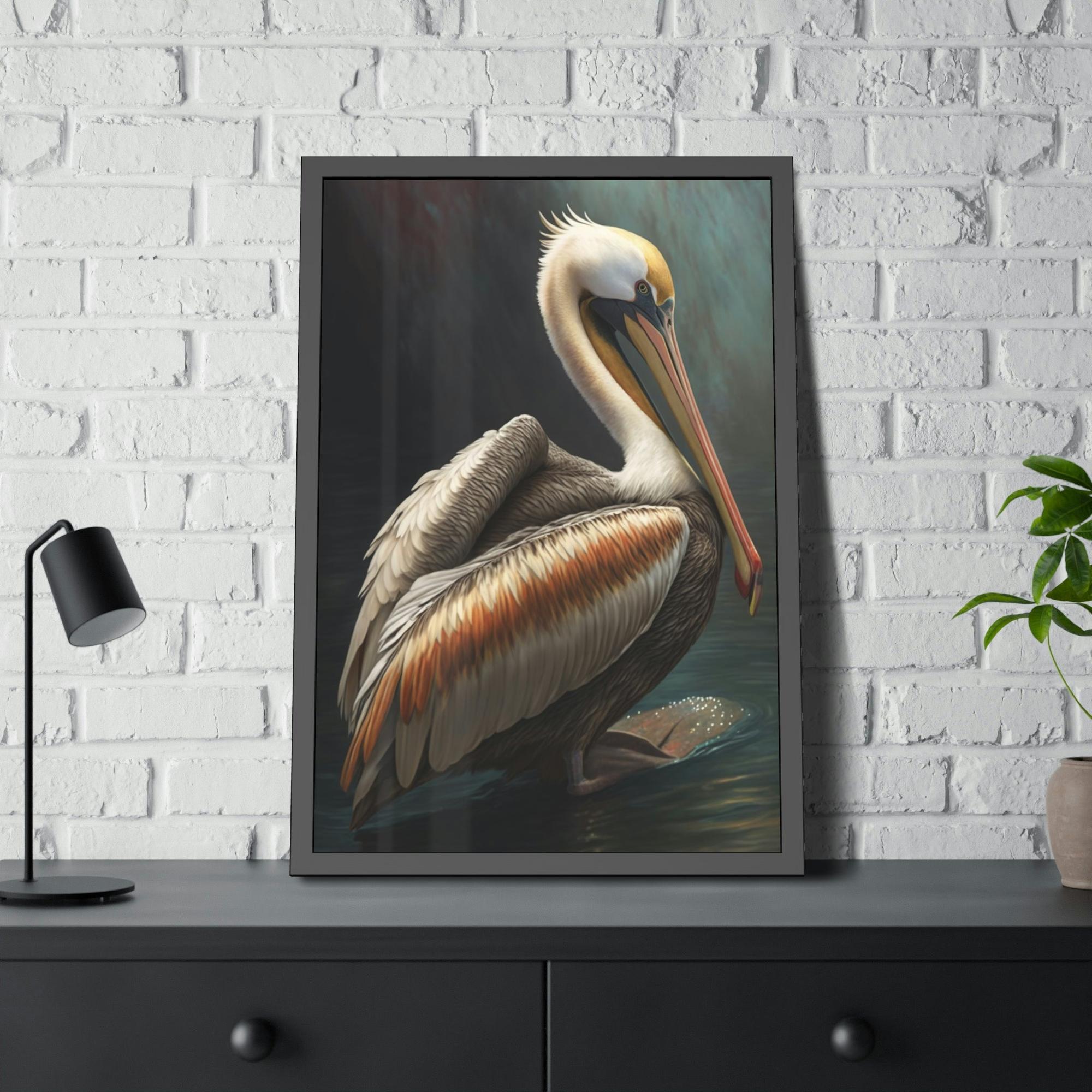 Pelicans Pelican Portrait: An Artistic Canvas Showcase