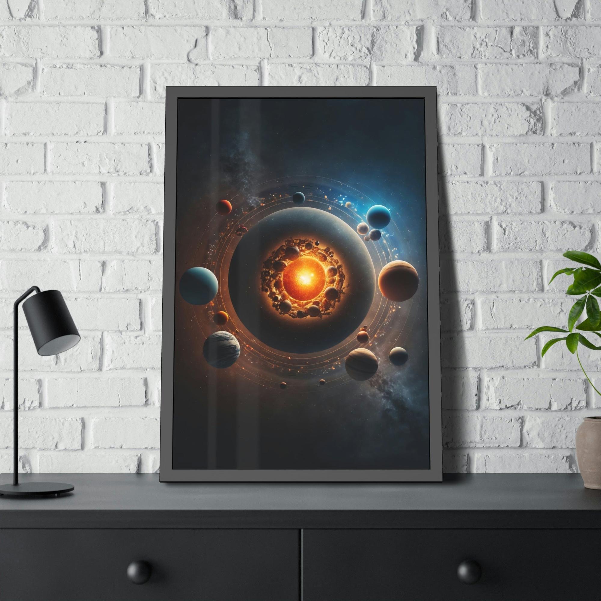 Planets Planetary Alignment: Print on Canvas of Planets in Perfect Formation on a Framed Canvas