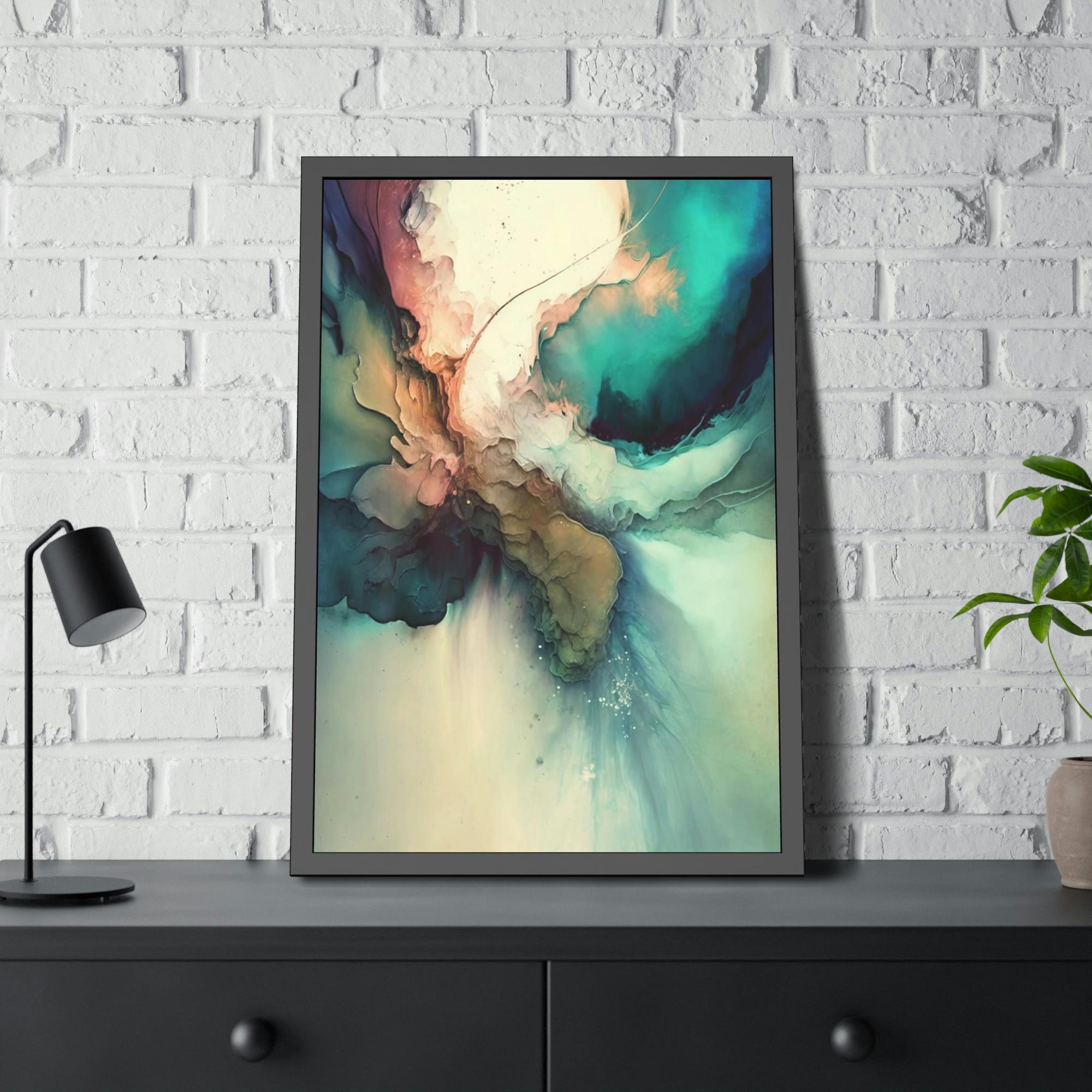 Teal Abstract Art The Depths of Teal: Abstract Creation