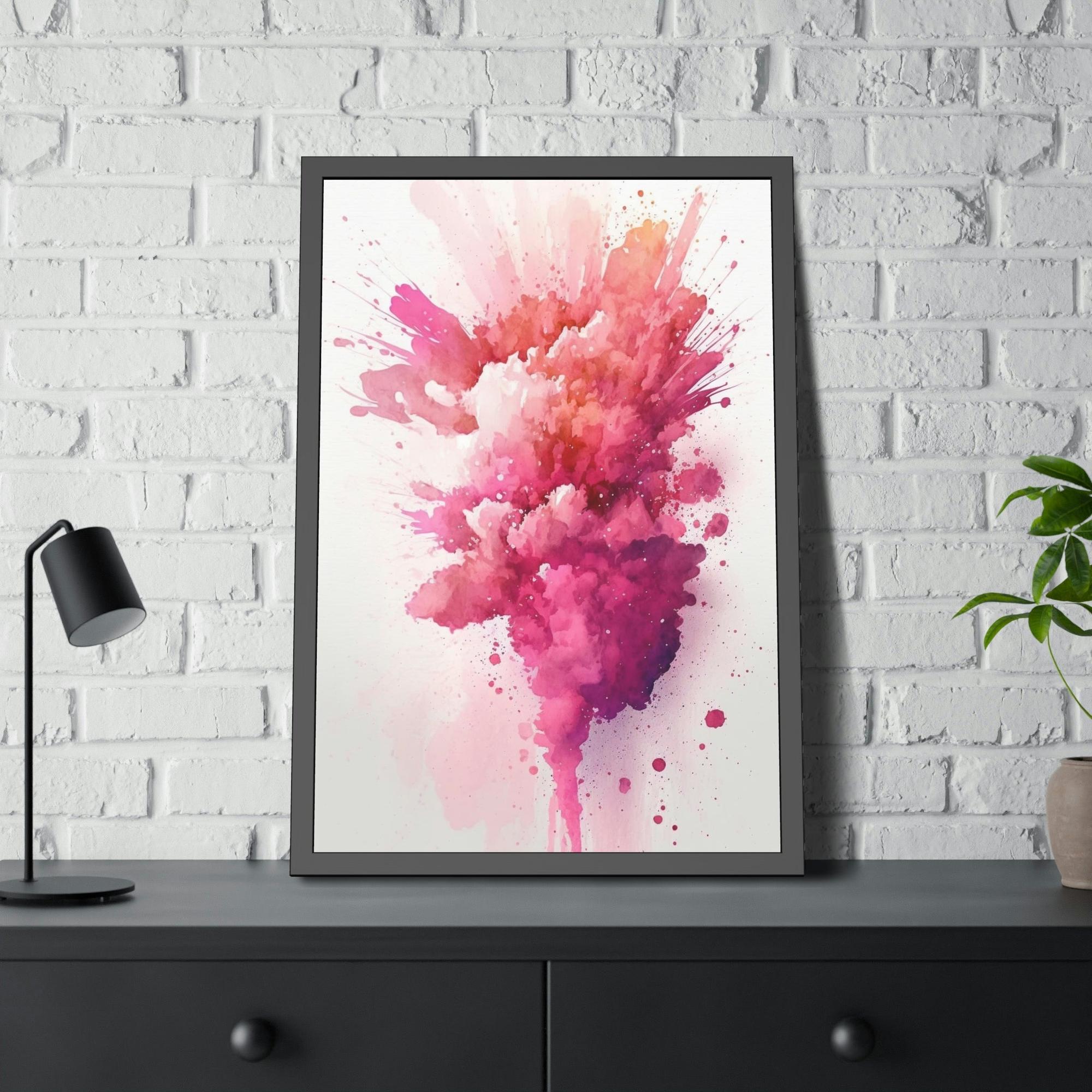 Pink Glowing Pink: Natural Canvas Wall Art of Abstract Artworks in Luminous Pink Shades