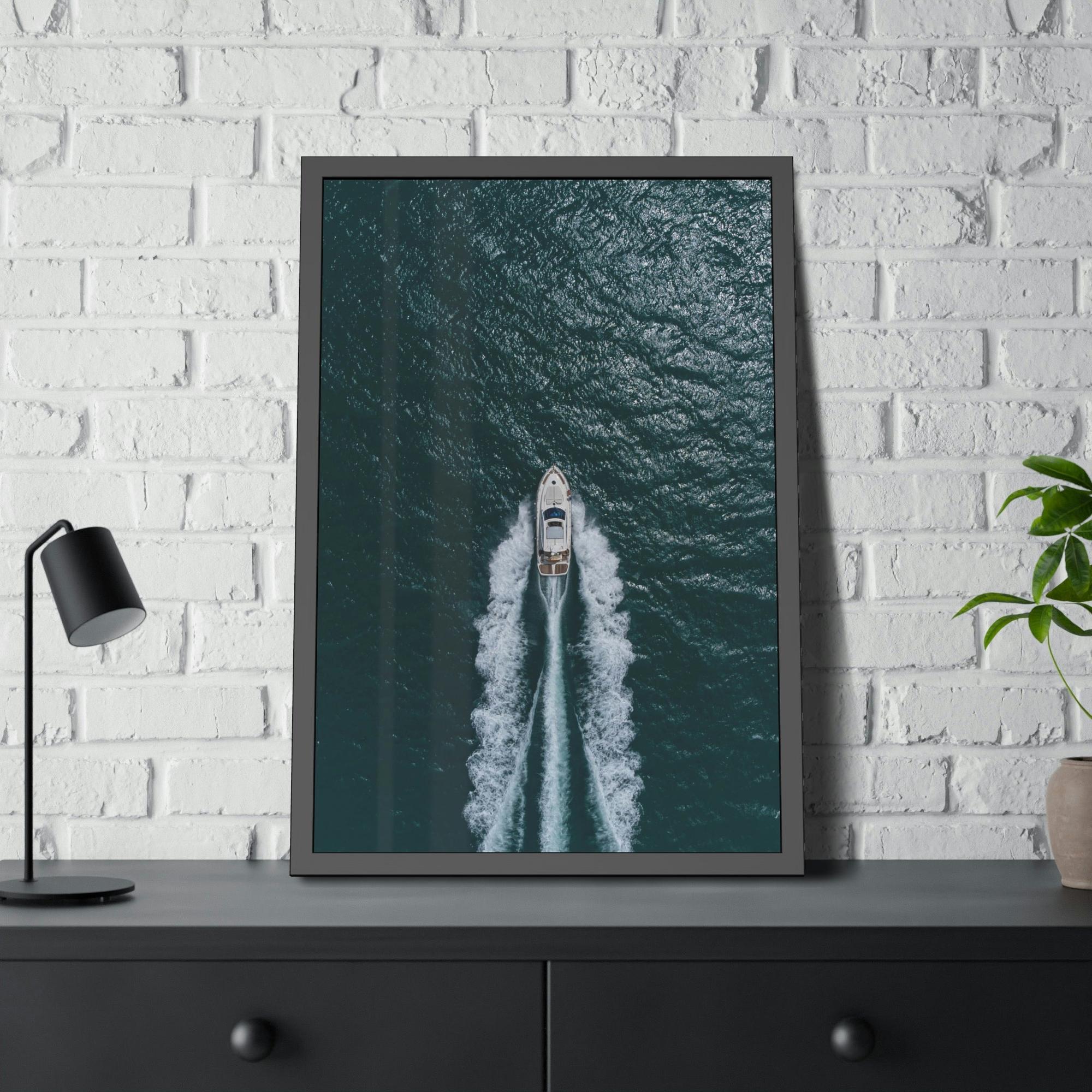Boats Modern Boat Art: Contemporary Print on Canvas
