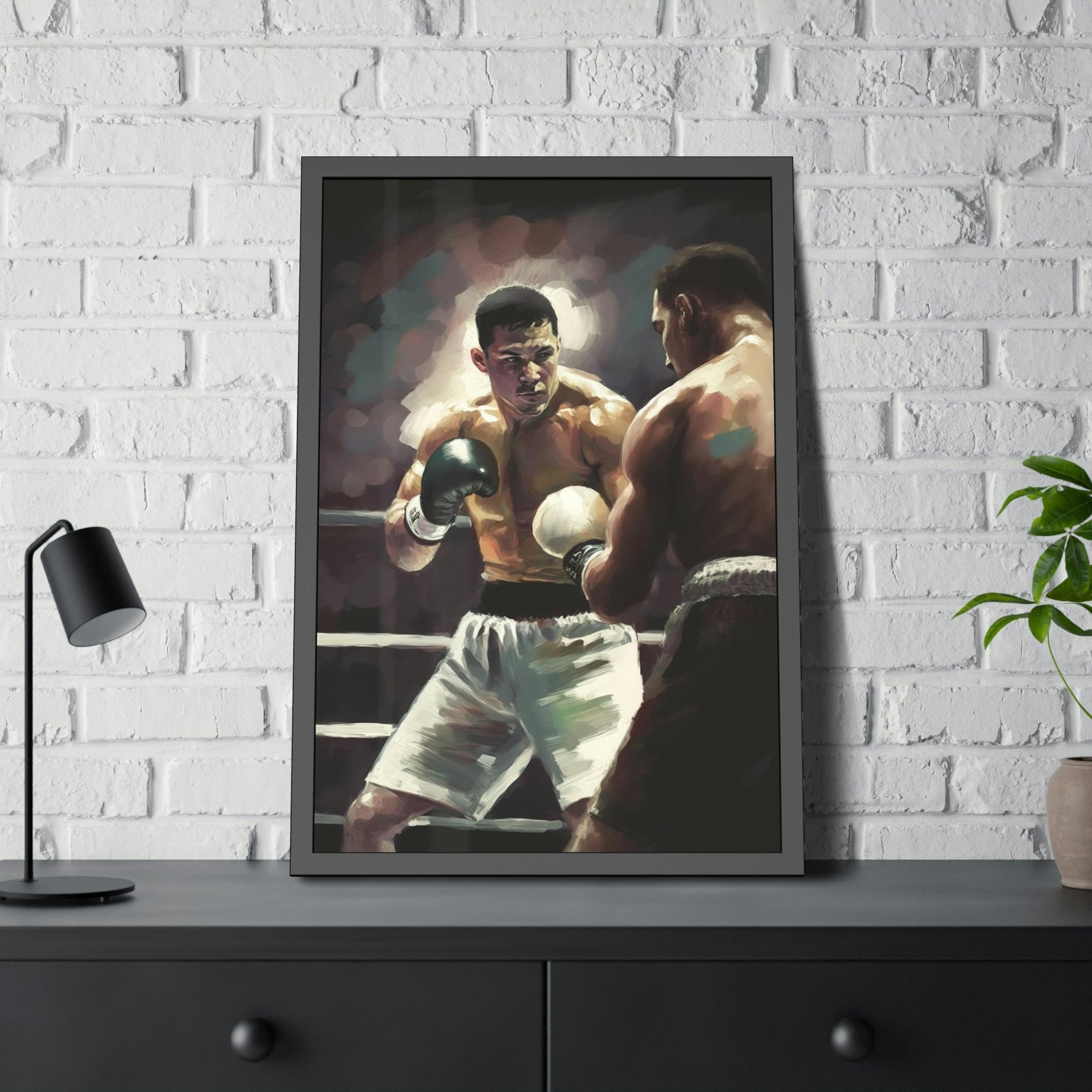 Boxing Boxing Knockout: Wall Art and Print on Canvas with Thrilling Boxing Art