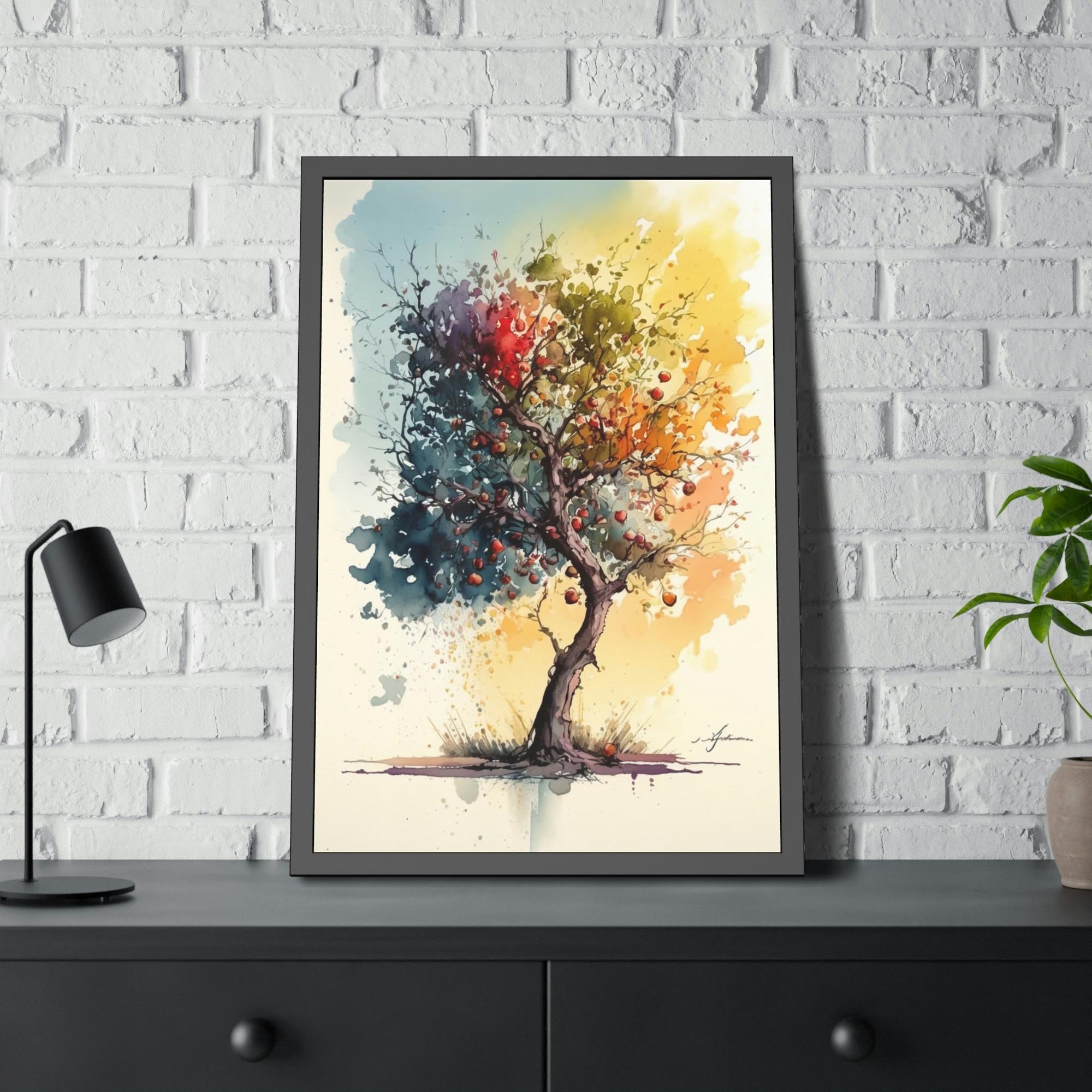 Apple Trees The Wonders of Nature: Canvas Wall Art Print on Canvas of Blossoming Apple Trees
