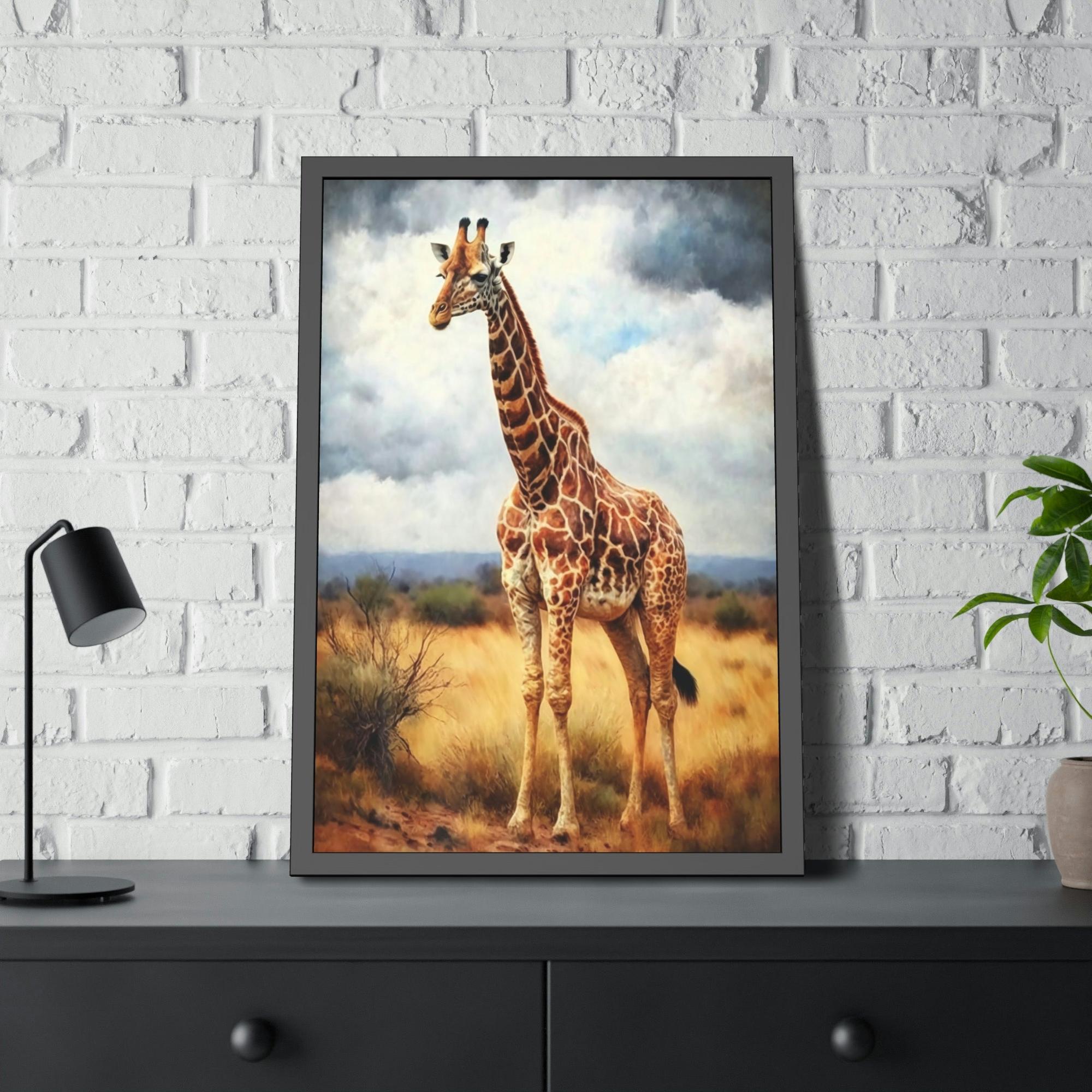 Giraffes Giraffe Grace: Natural Canvas Print of Elegant Creatures