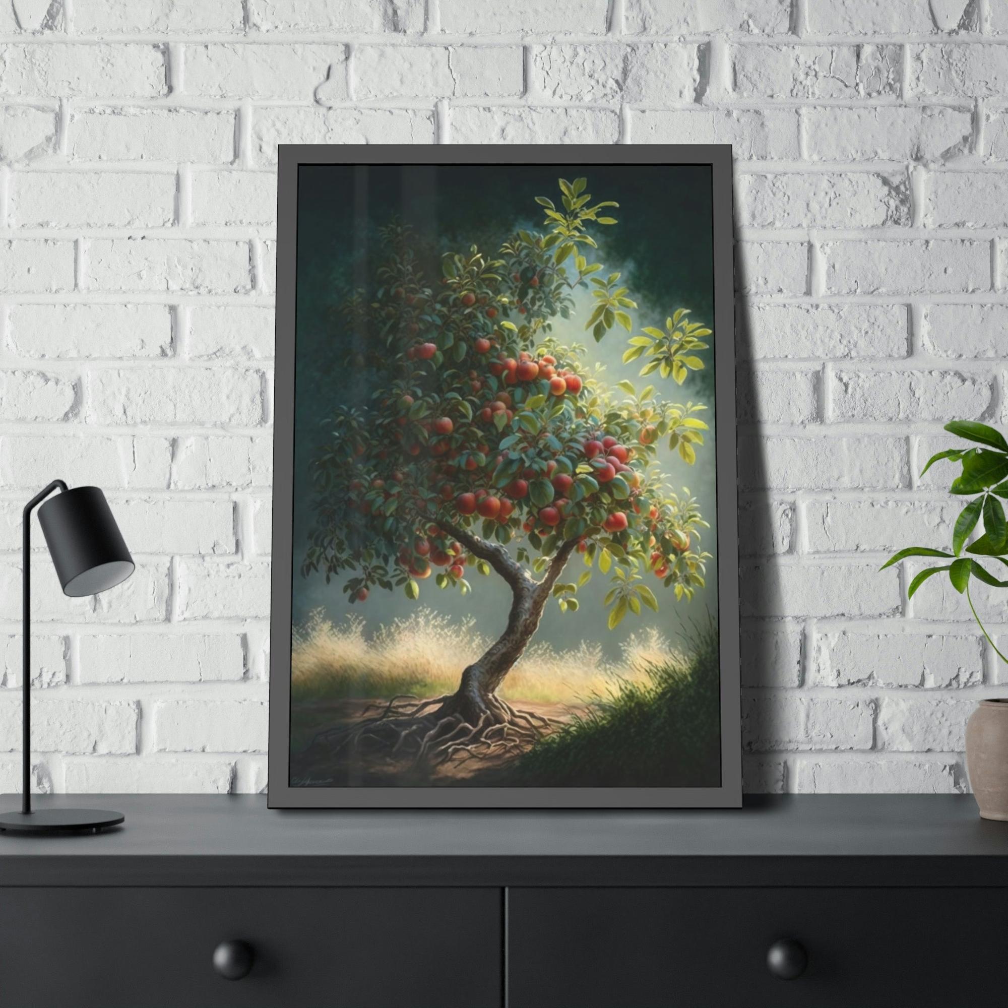 Apple Trees Apple Trees in the Meadow: Canvas Wall Art Print on Canvas of Rural Scenery
