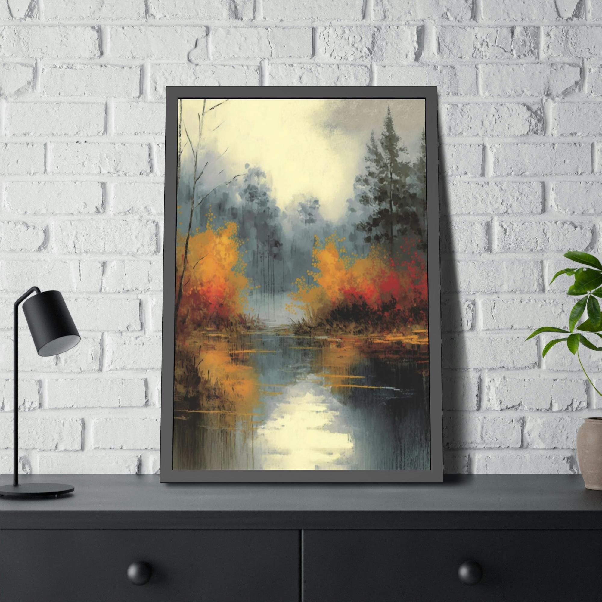 Abstract Landscape Fluid Landscape: A Natural Canvas & Poster Wall Art of an Abstract Water Scene