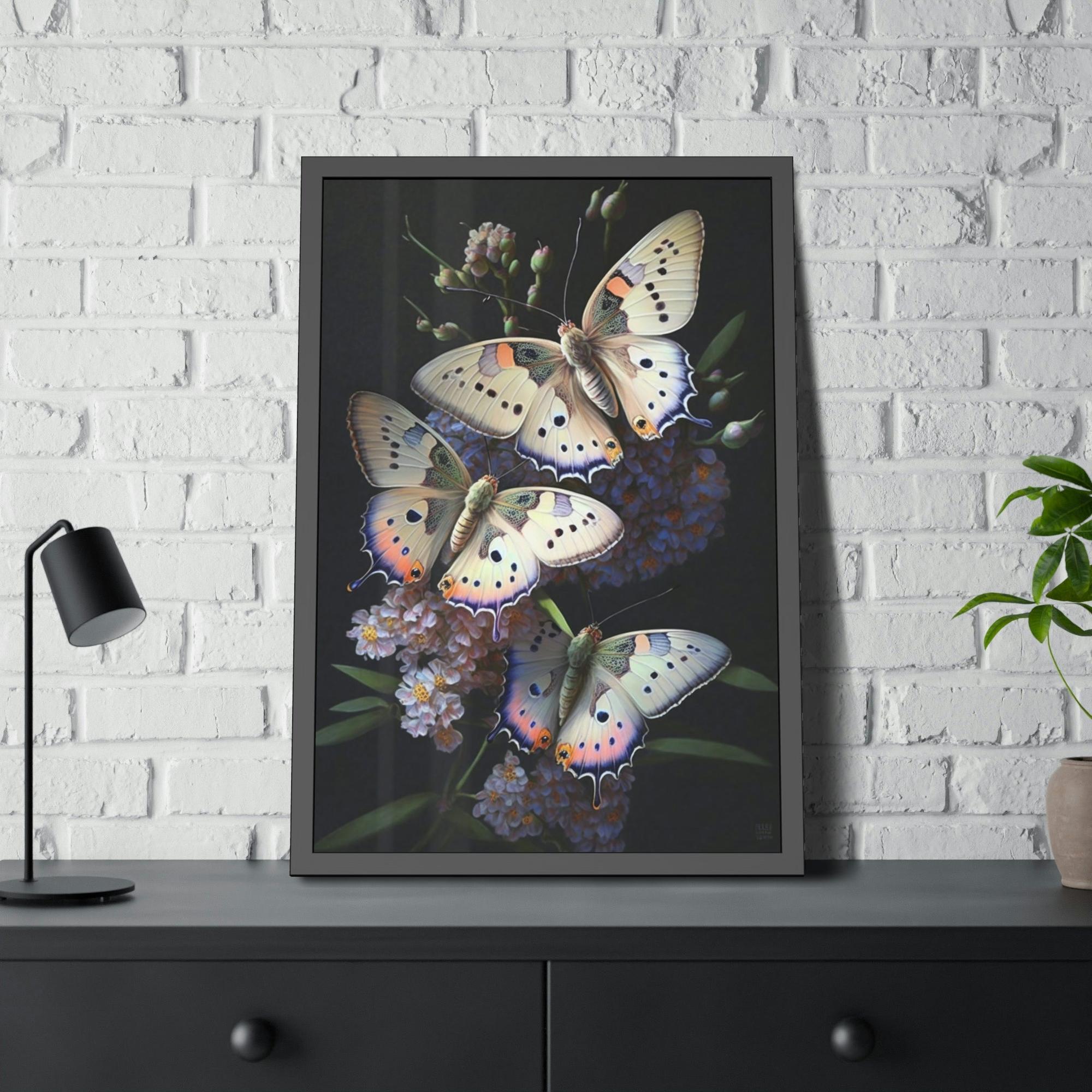 Butterflys Butterflies in Bloom: Canvas & Poster Print of Insects Pollinating Flowers