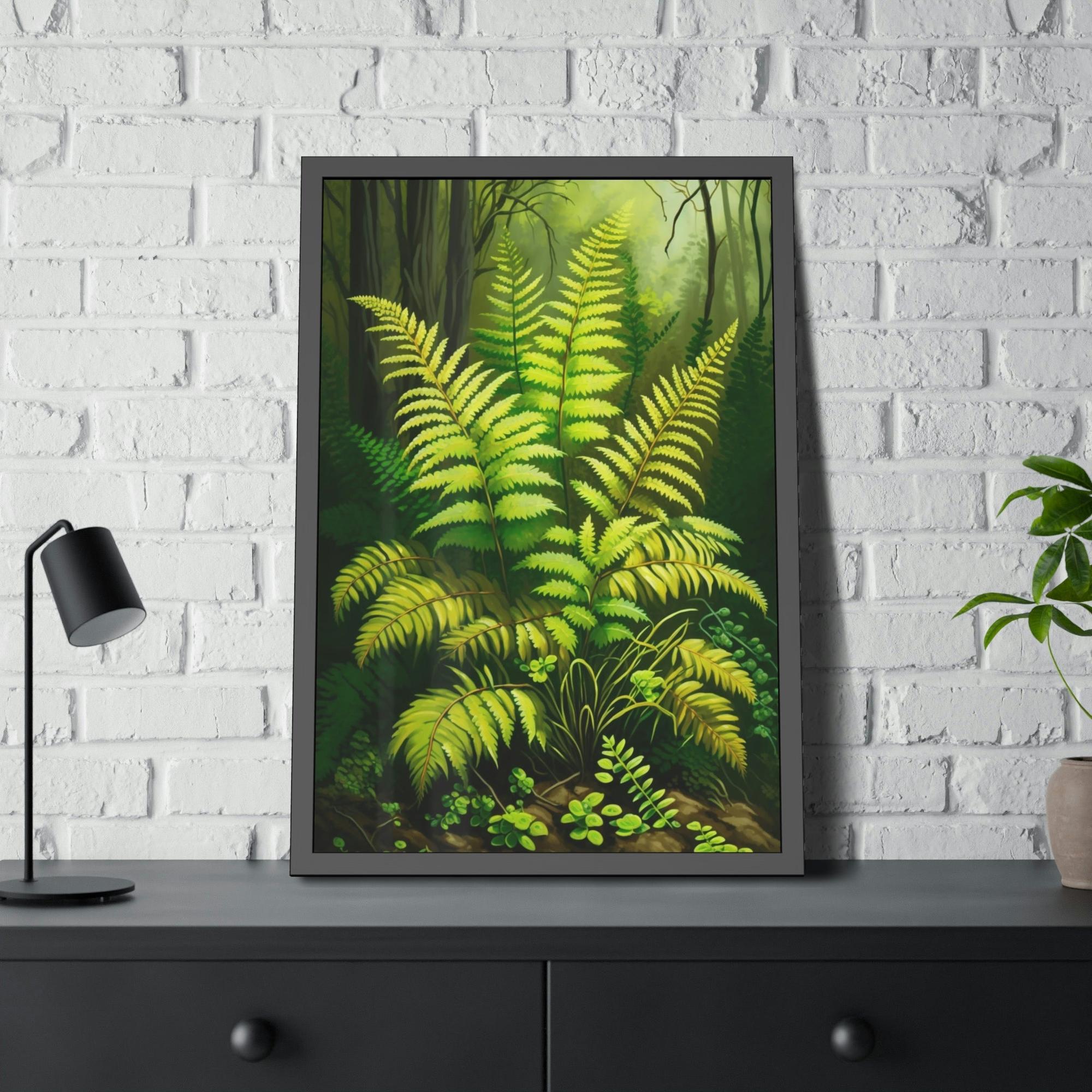 Fern The Enchanted Forest: A Painting on Canvas Featuring Ferns