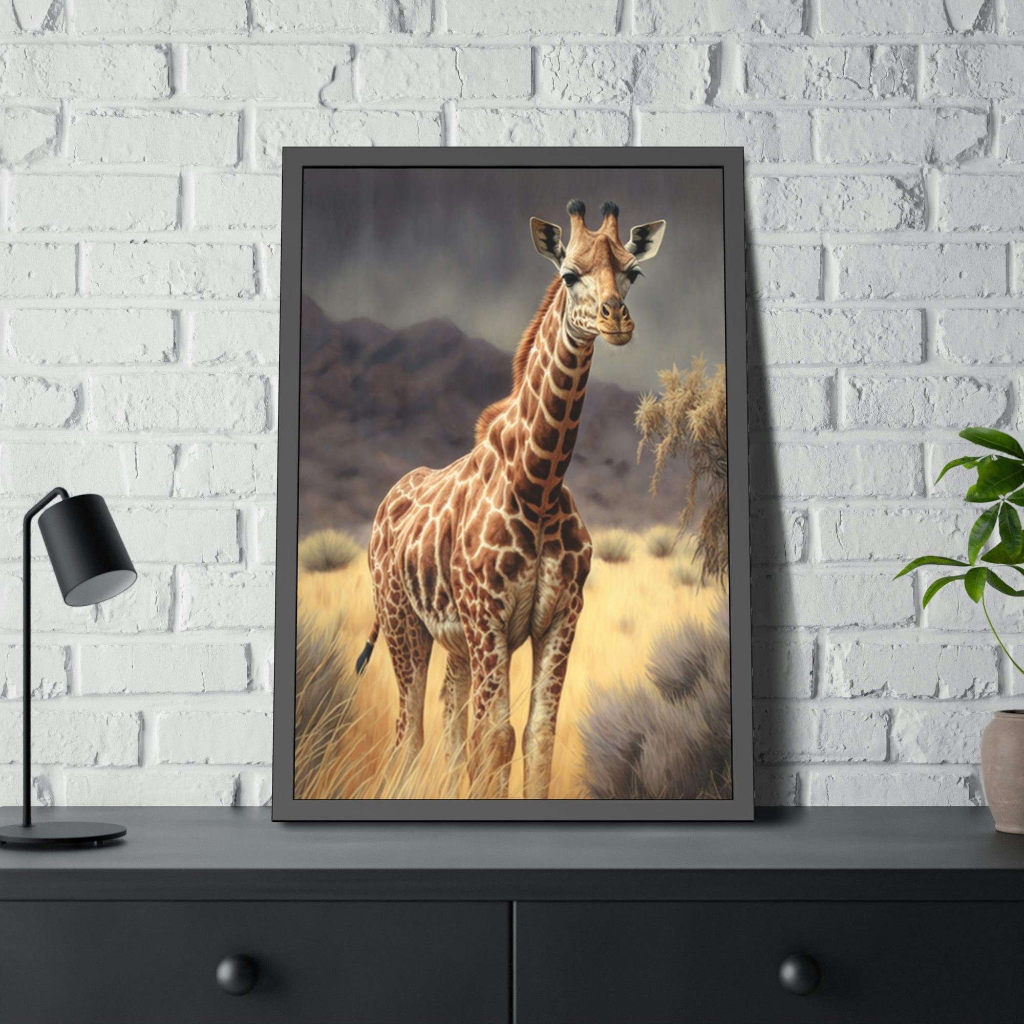 Giraffes The Majesty of Giraffes: Framed Canvas & Poster of Stunning Beauty