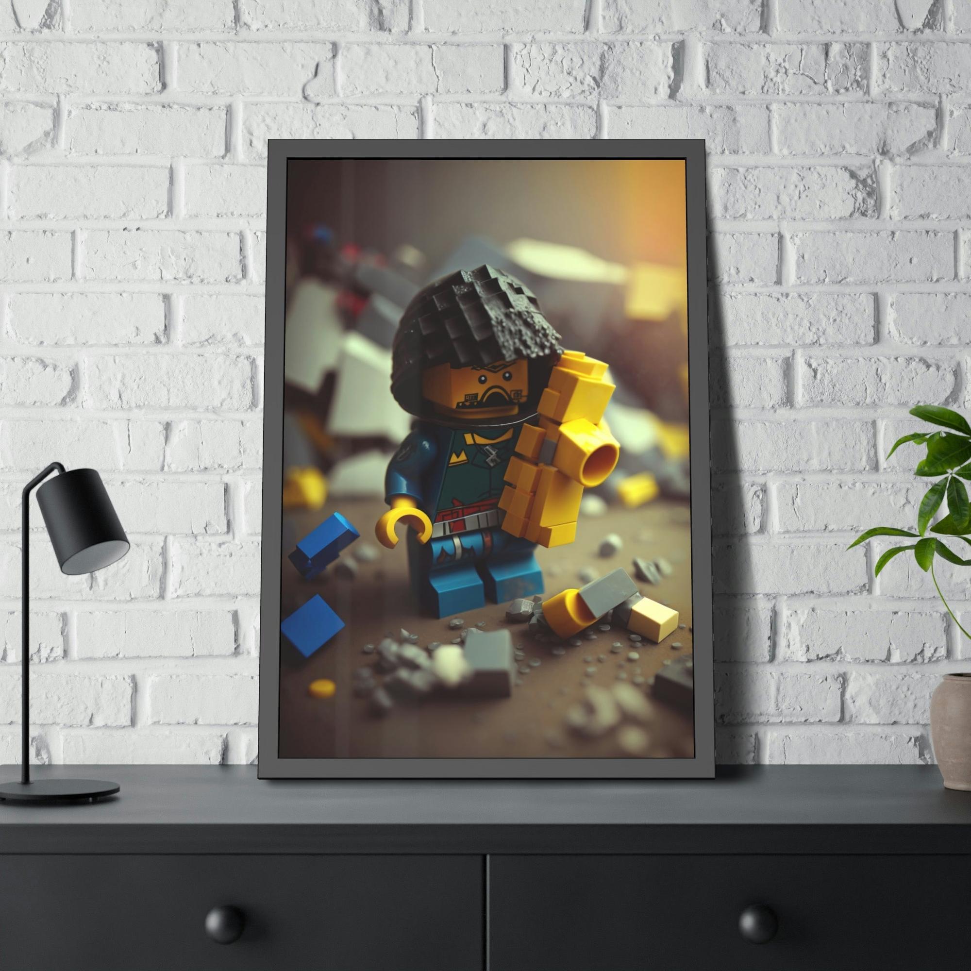 Lego Creative Construction: Framed Canvas and Print of Lego Sculptures