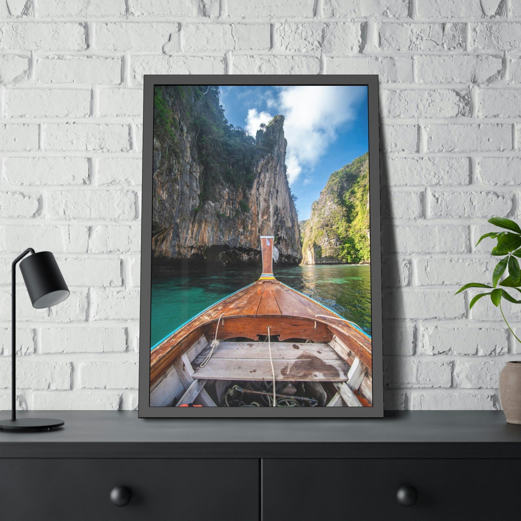Boating Boating Beauty: Canvas and Framed Poster with Beautiful Boating Art