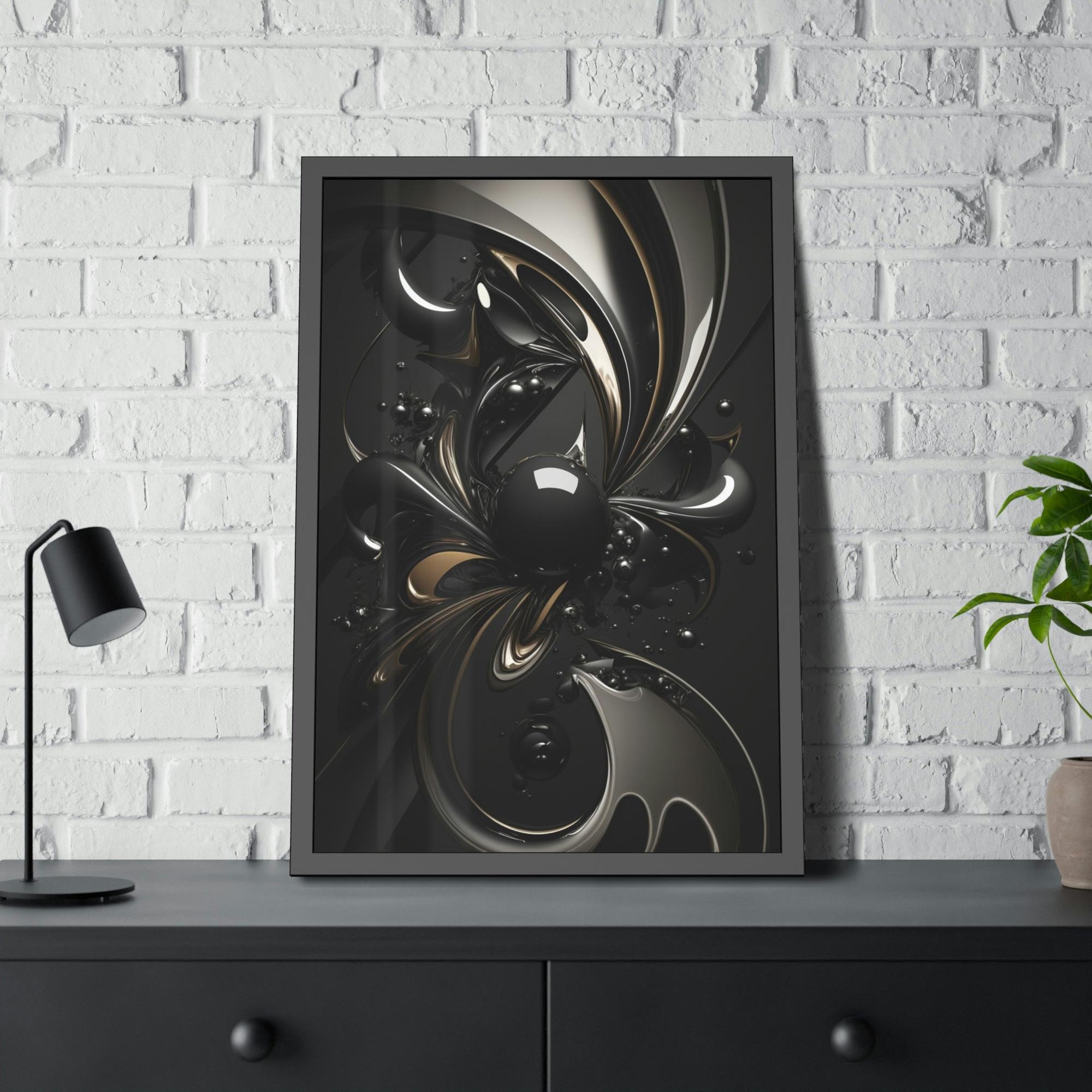 Black Shades of Midnight: Stunning Black Canvas Print for Bold Home Decor