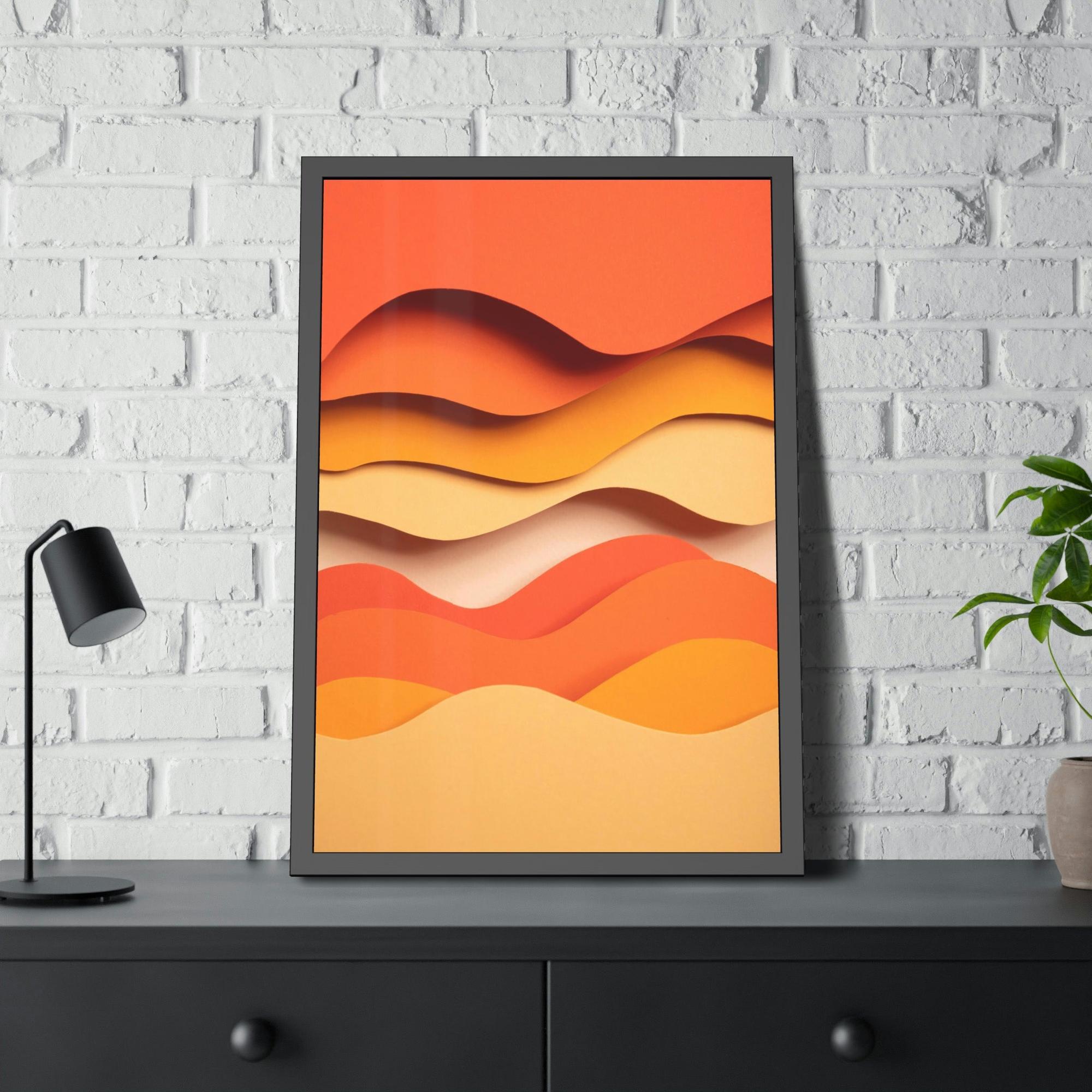 Orange Radiant Rays: Colorful Orange Canvas for Your Living Space
