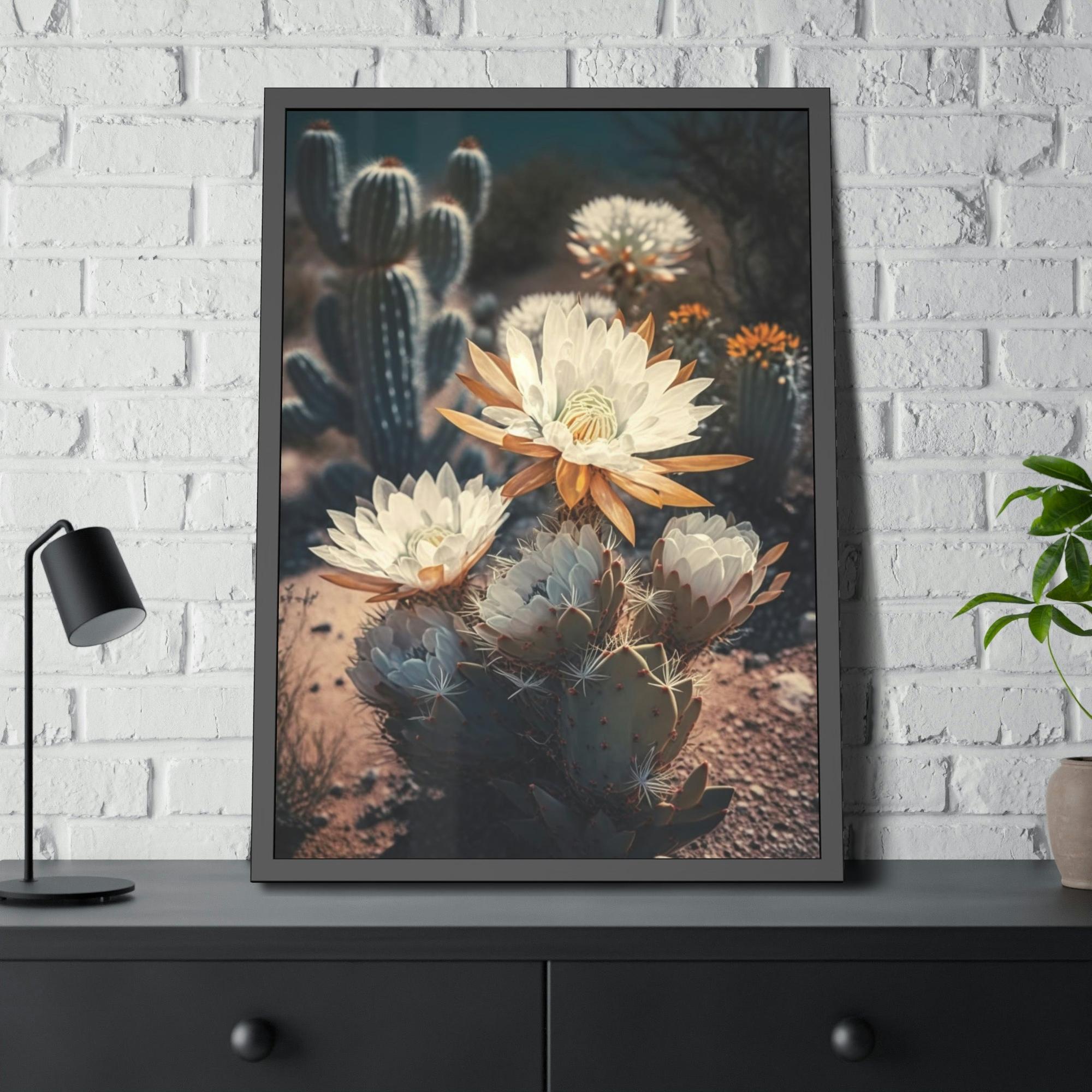 Cactus Desert Chic: Framed Cactus Wall Art for a Stylish Home Decor