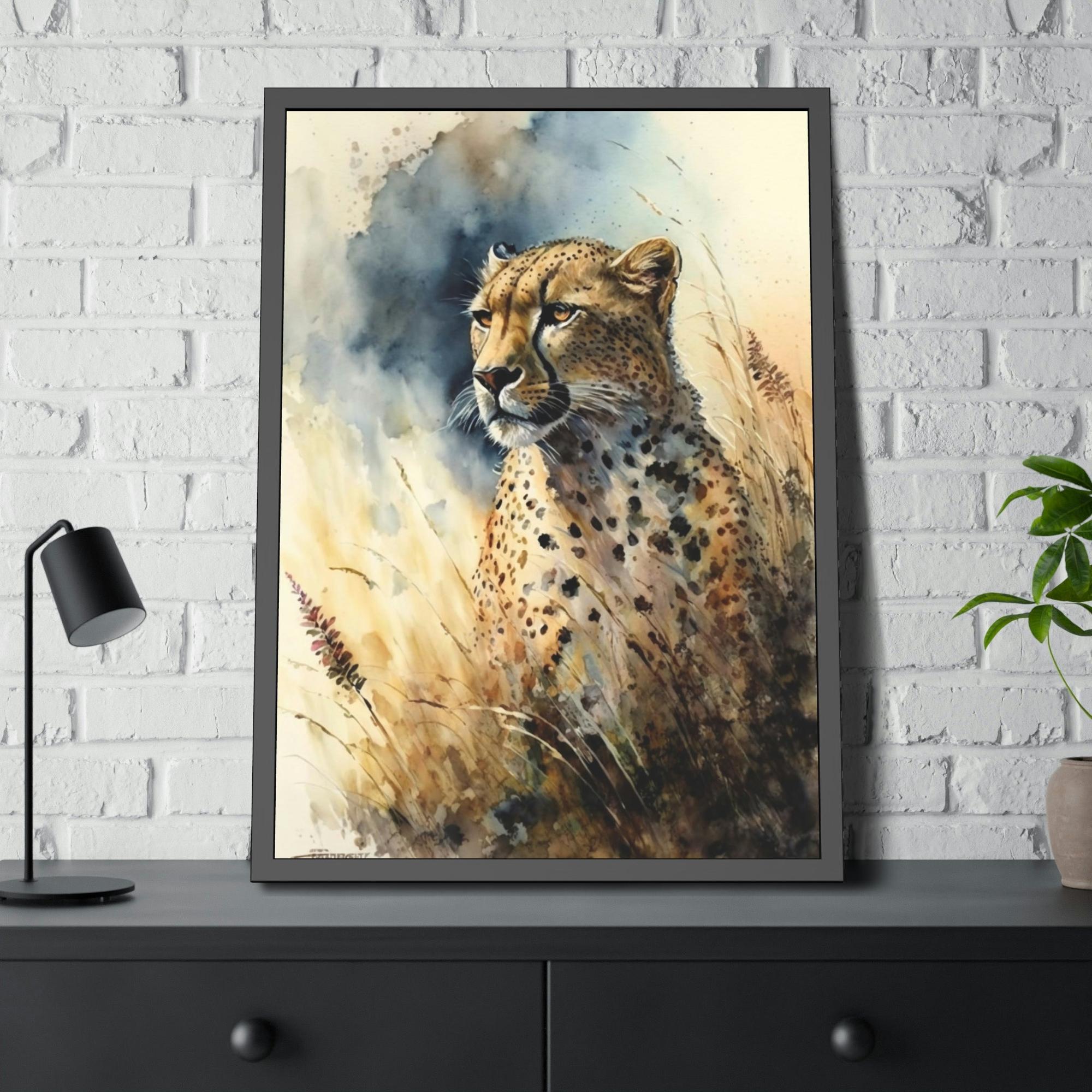 Cheetahs Graceful Movement: Cheetahs on Stunning Wall Canvas