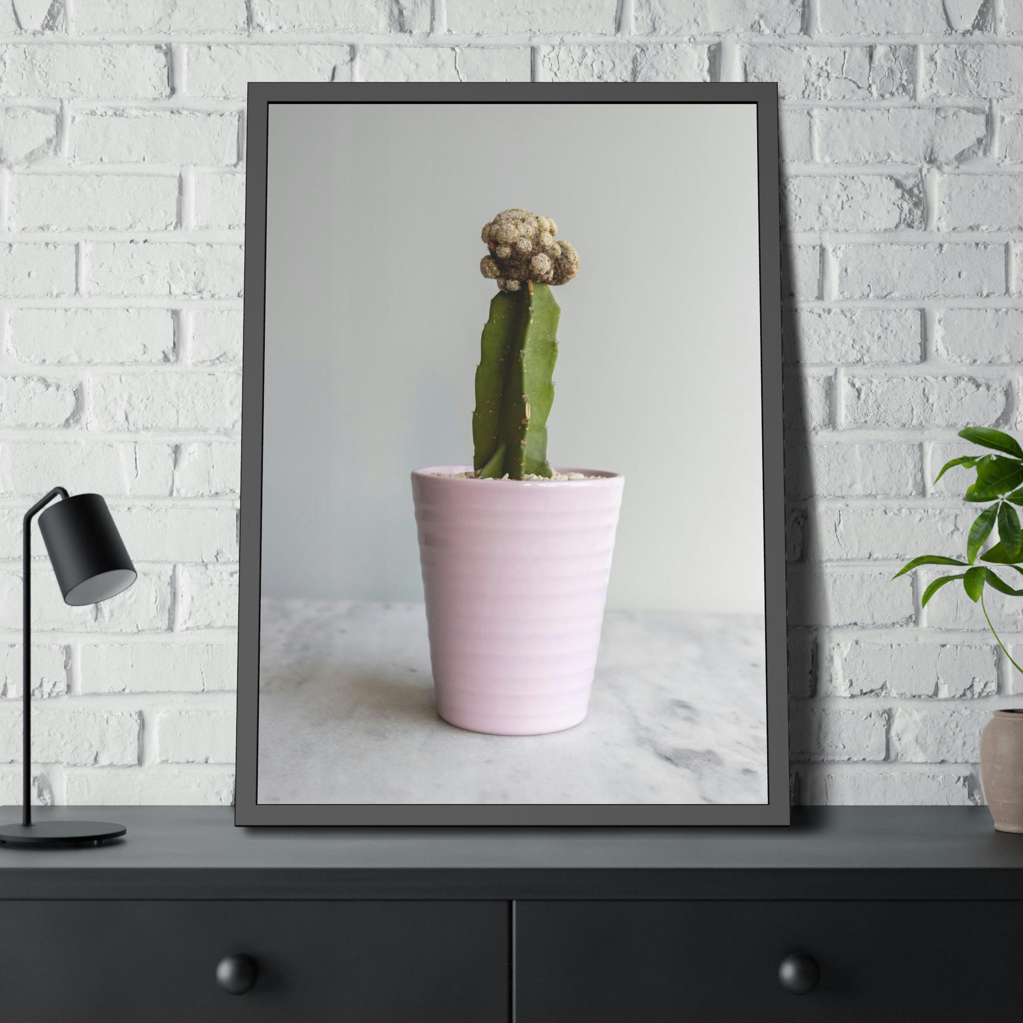 Cactus Botanical Bliss: Cactus Print on Canvas and Framed Art