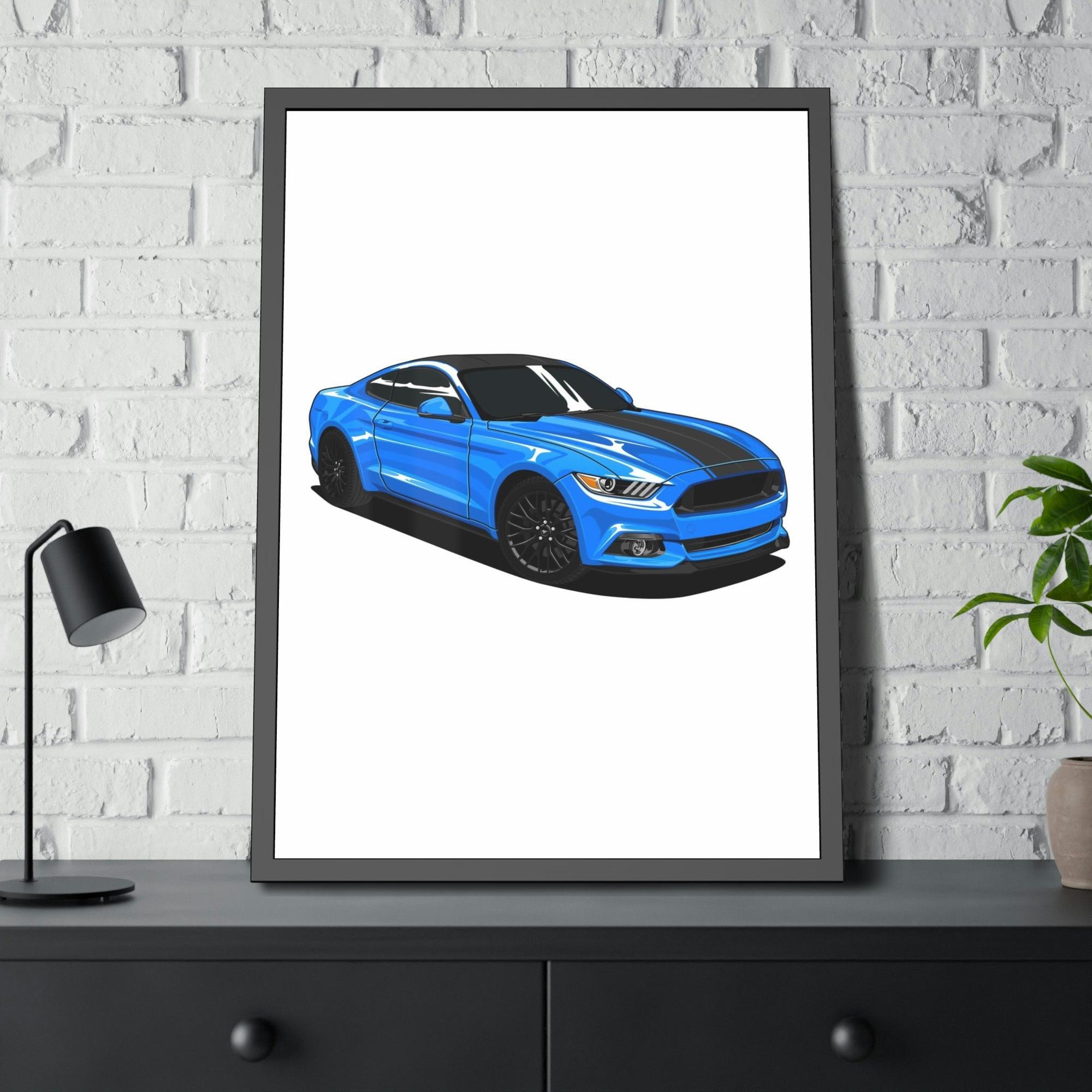 Mustang Living for the Drive: Mustang Sports Car Canvas & Poster Wall Art for Auto Enthusiasts