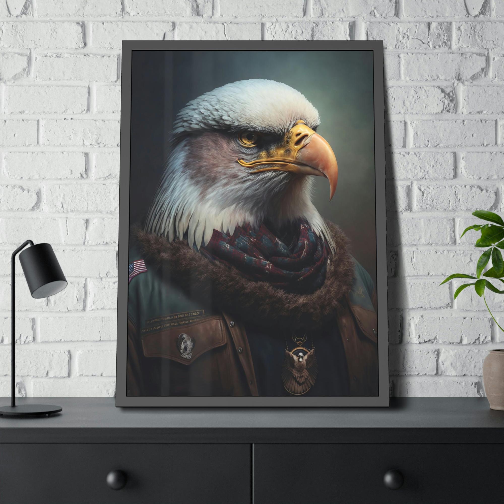 Eagles Ruler of the Skies: Framed Poster & Canvas Depicting the Regal Presence of Eagles