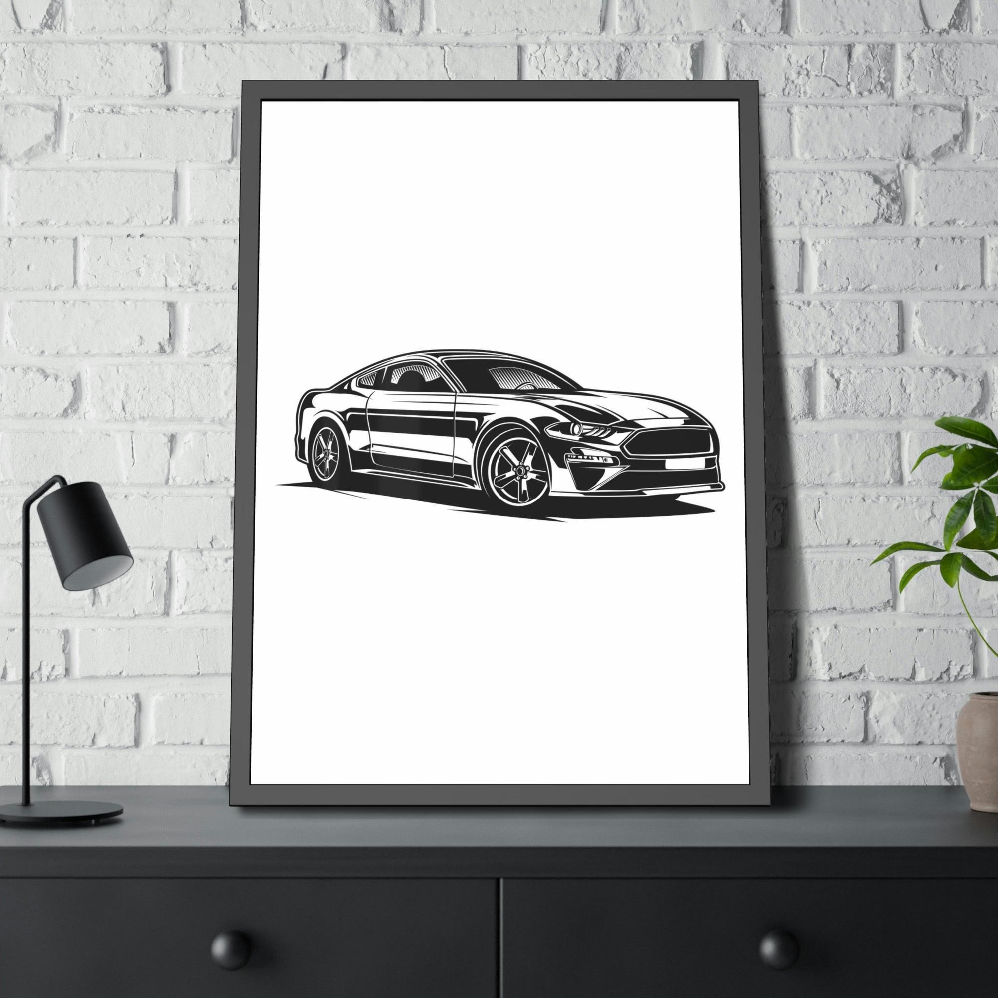 Mustang Speed Demon: Canvas & Poster of a Mustang Sports Car for Automotive Aficionados