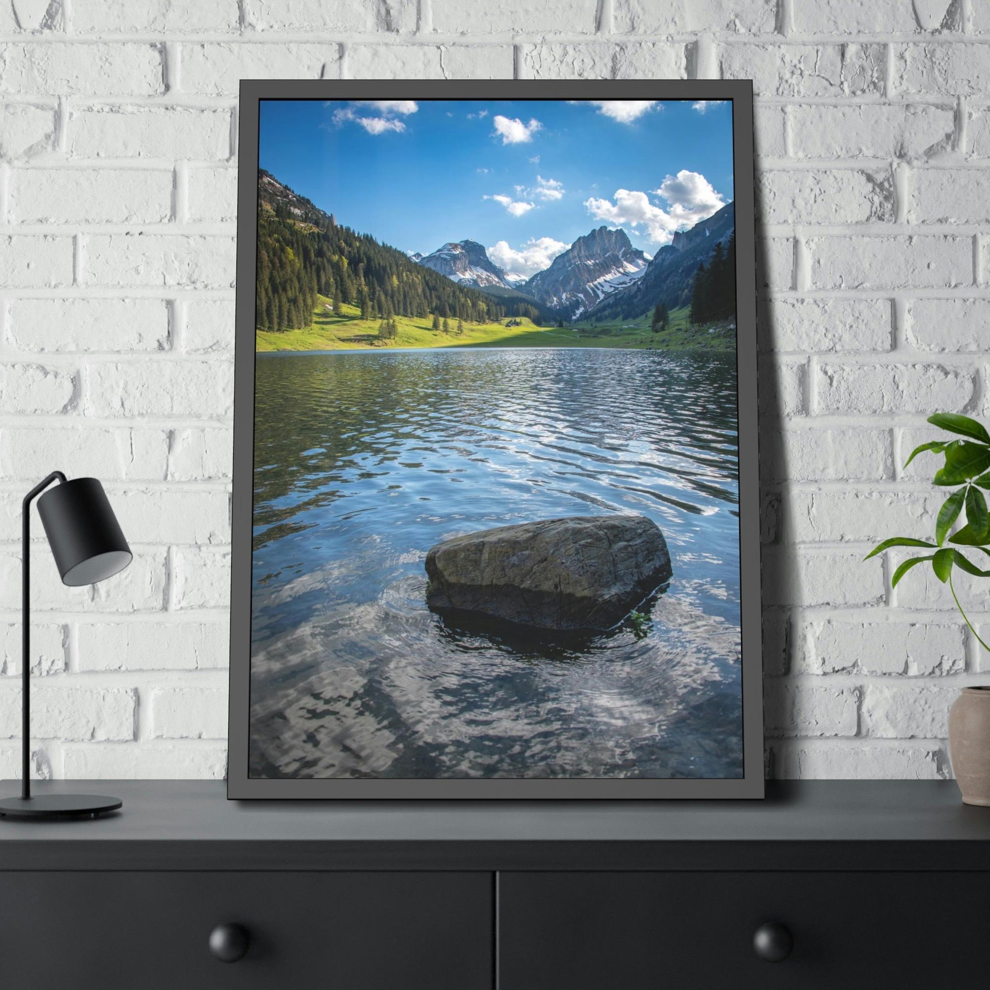 Lakes And Rivers Nature's Melody: Framed Canvas and Poster Print of Lakes and Rivers