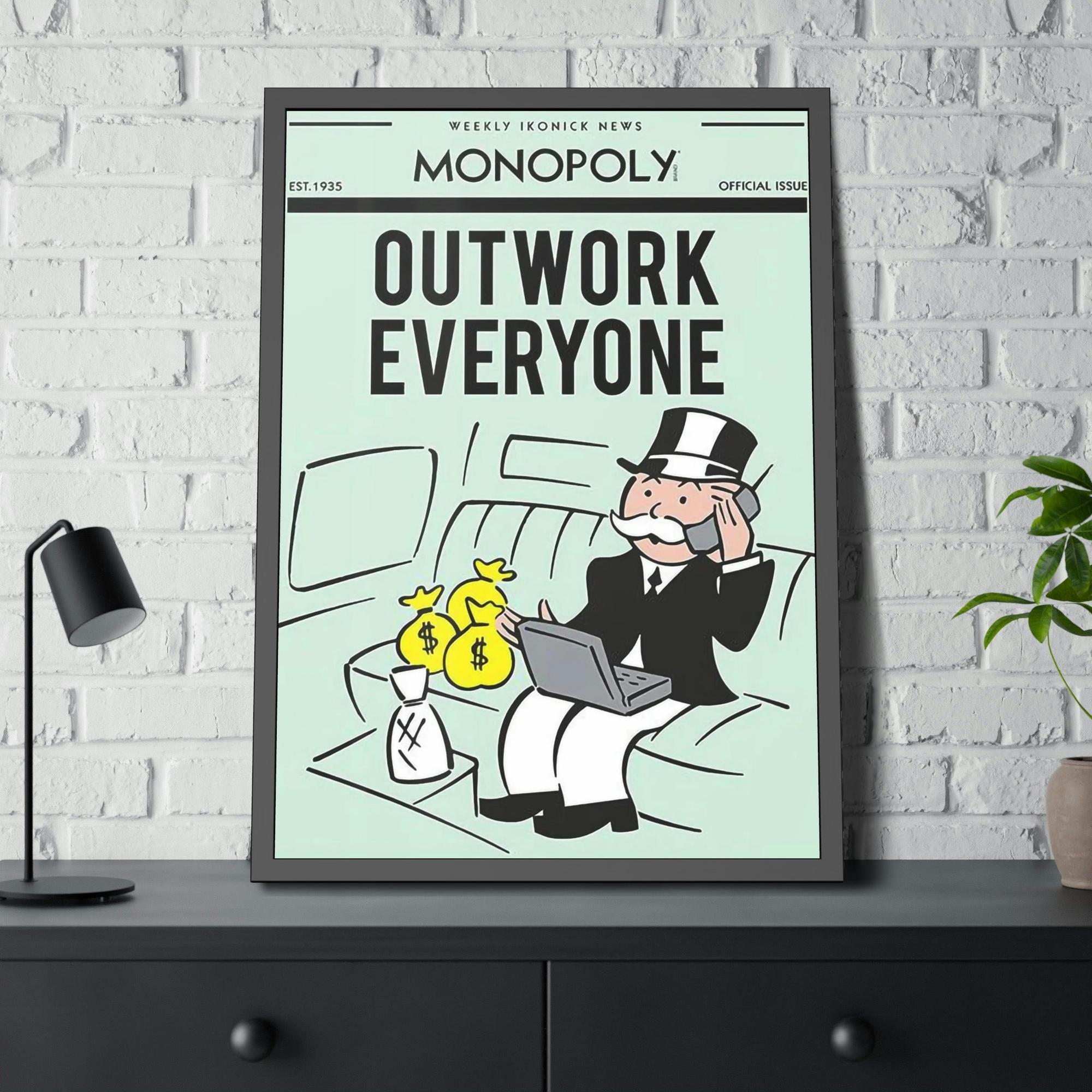 Monopoly & Motivation Motivation Meets Art: Alec Monopoly's Quote Framed Canvas and Poster Collection