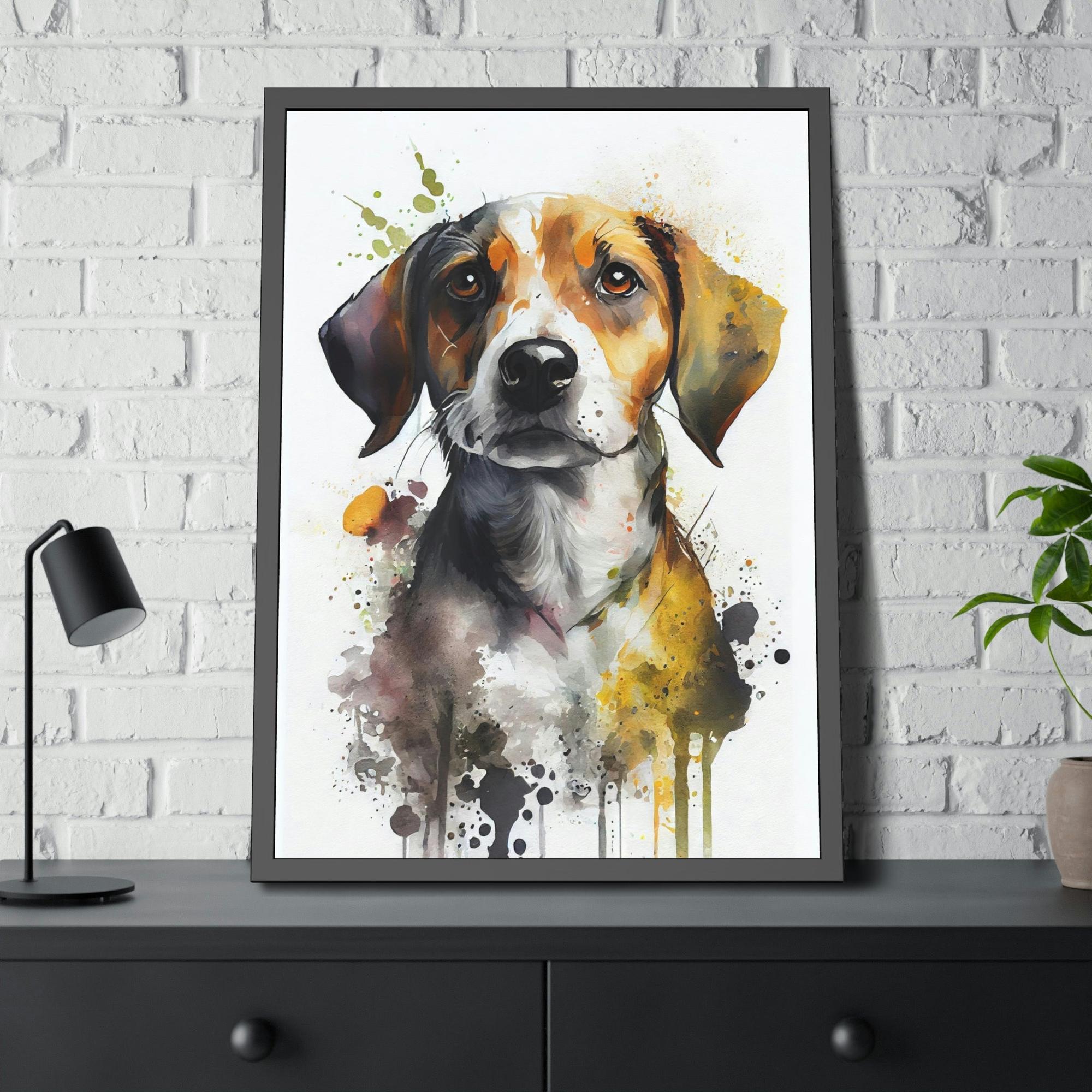 Dogs Canine Companion: Natural Canvas Wall Art of a Loyal Dog