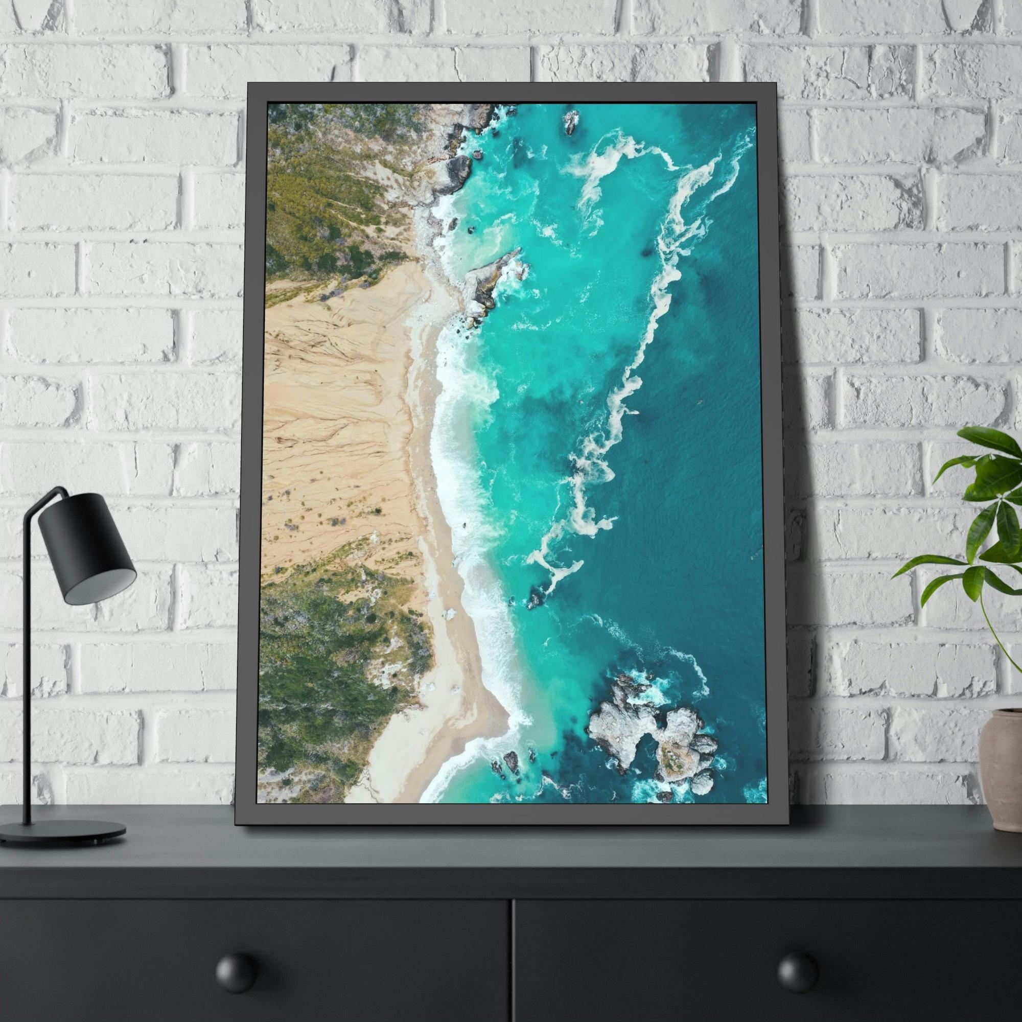 Island Beach Ocean Paradise: Art Print of a Breathtaking Island Beach on a Natural Canvas & Poster