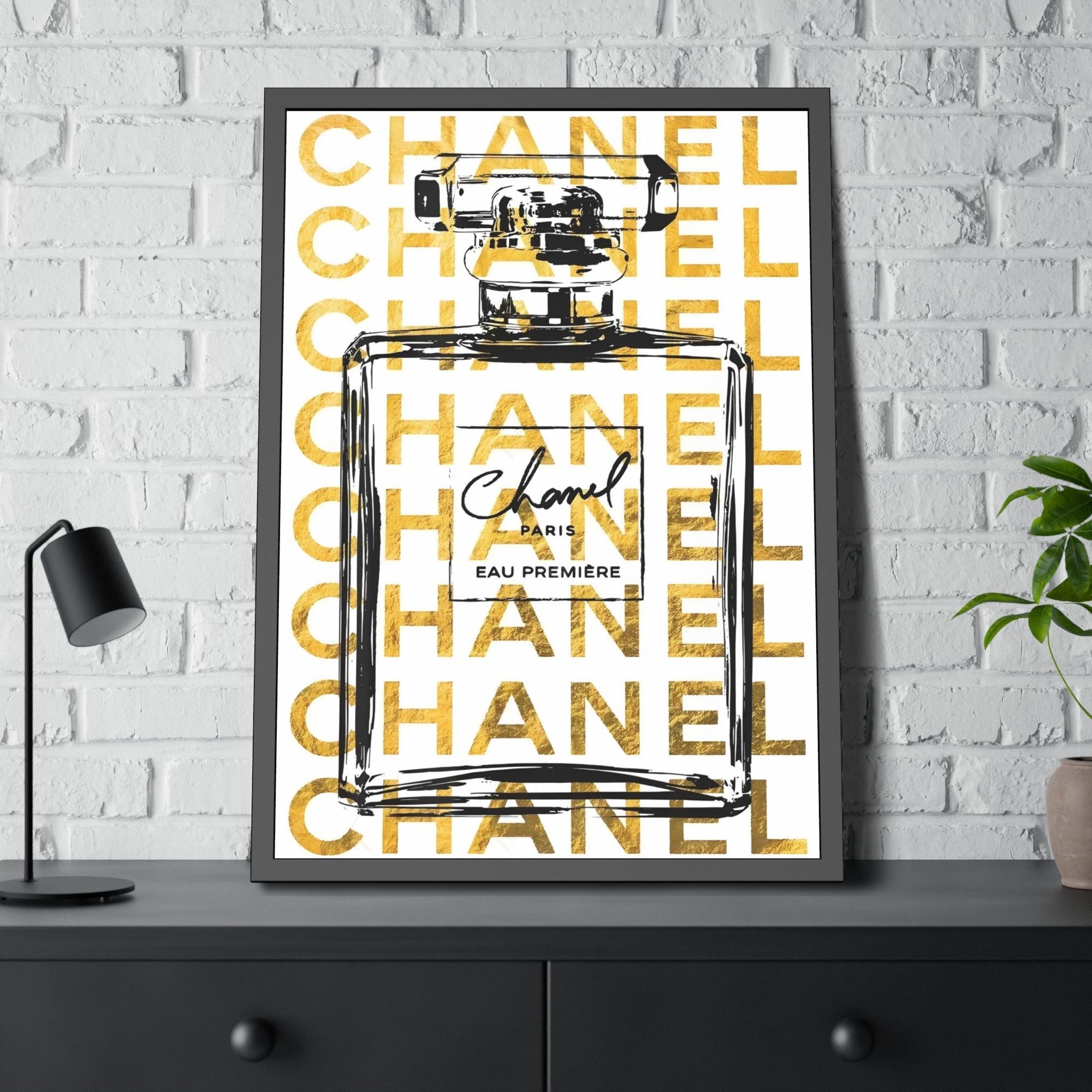 Chanel Chanel's Timeless Legacy: Artistic Wall Art on Natural Canvas